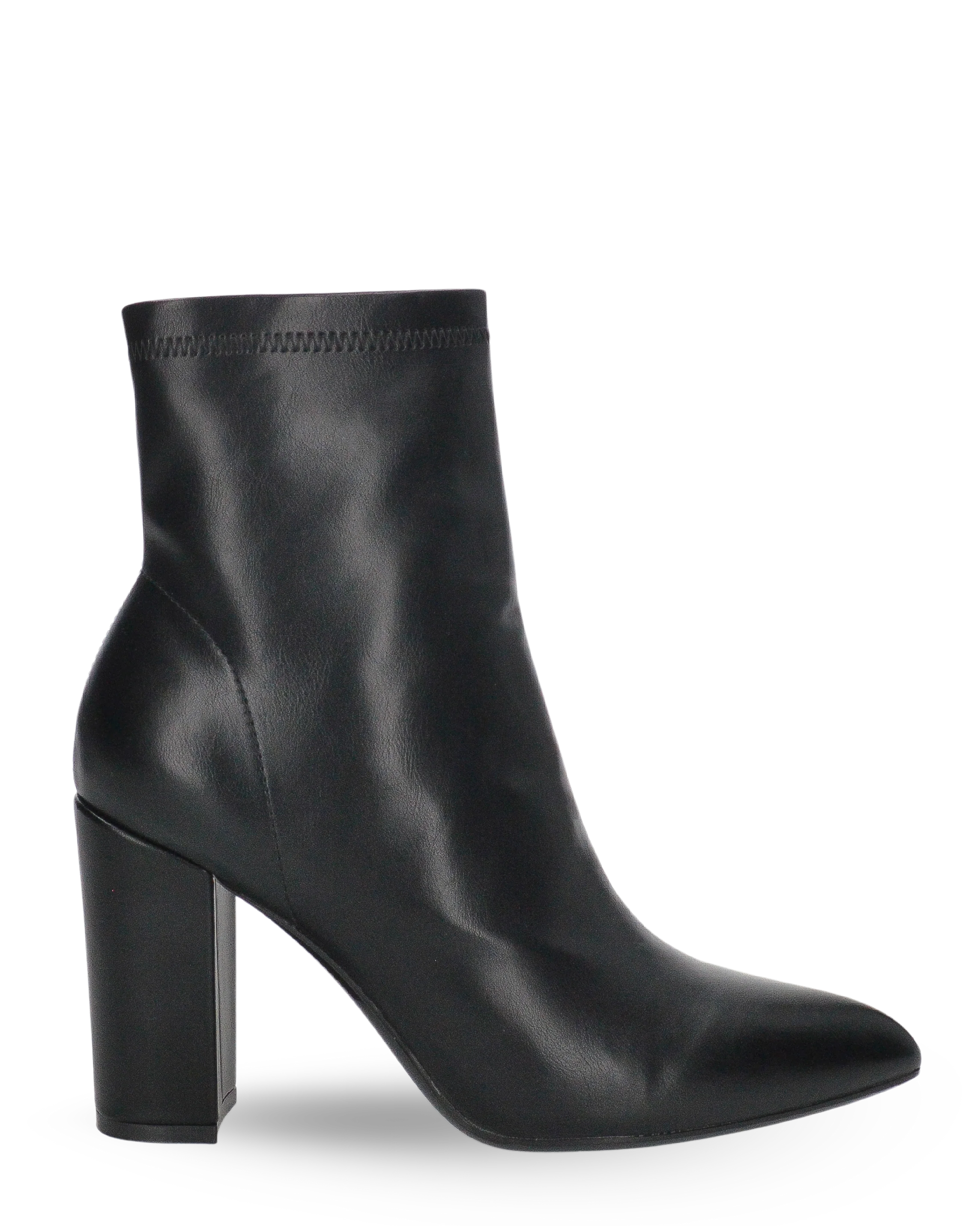 ALEKSANDRA - Tronchetto sock boot nero, tacco robusto e punta affusolata