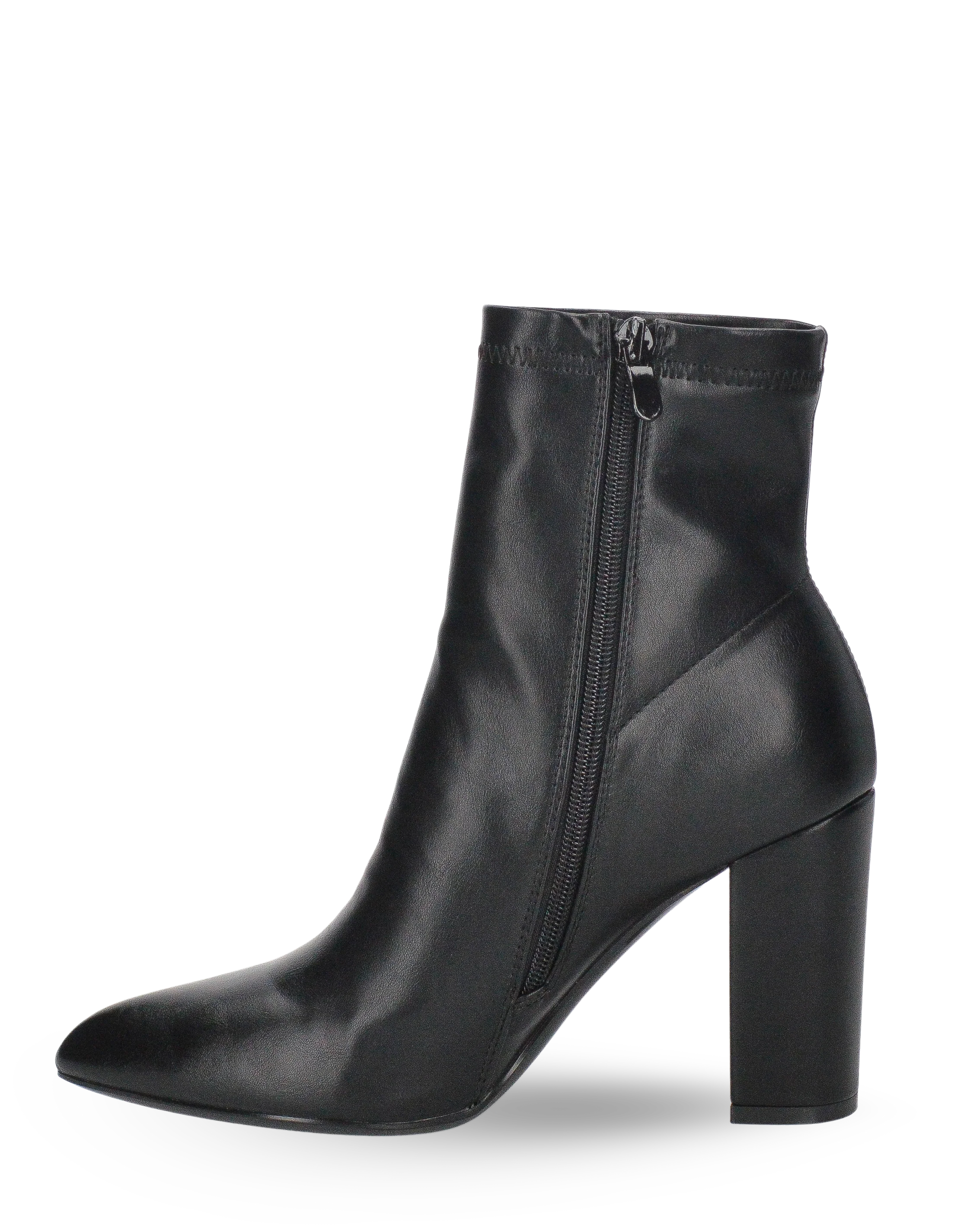 ALEKSANDRA - Tronchetto sock boot nero, tacco robusto e punta affusolata - Image 2