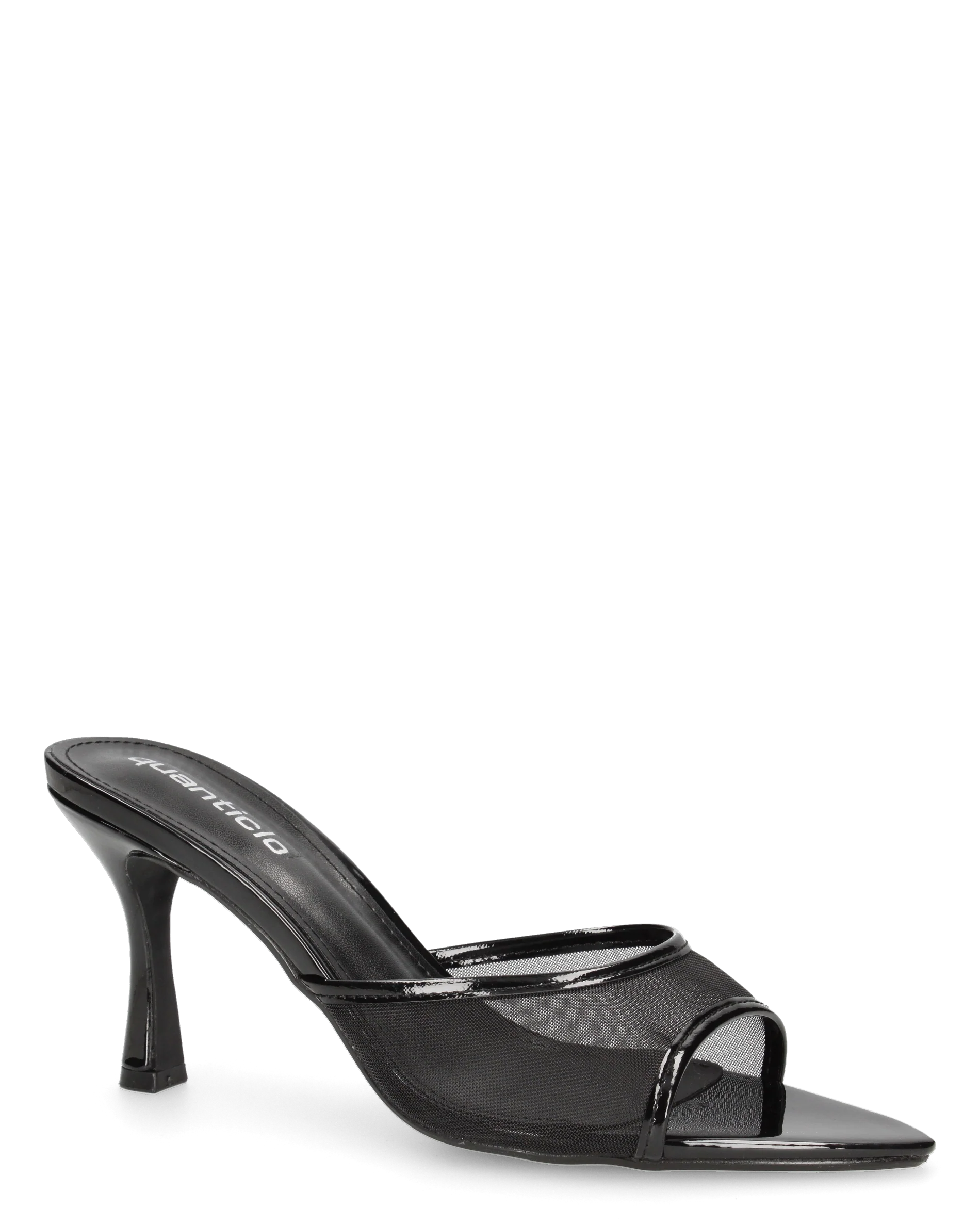ALICJA - sabot neri in mesh e vernice con tacco alto a stiletto - Image 2