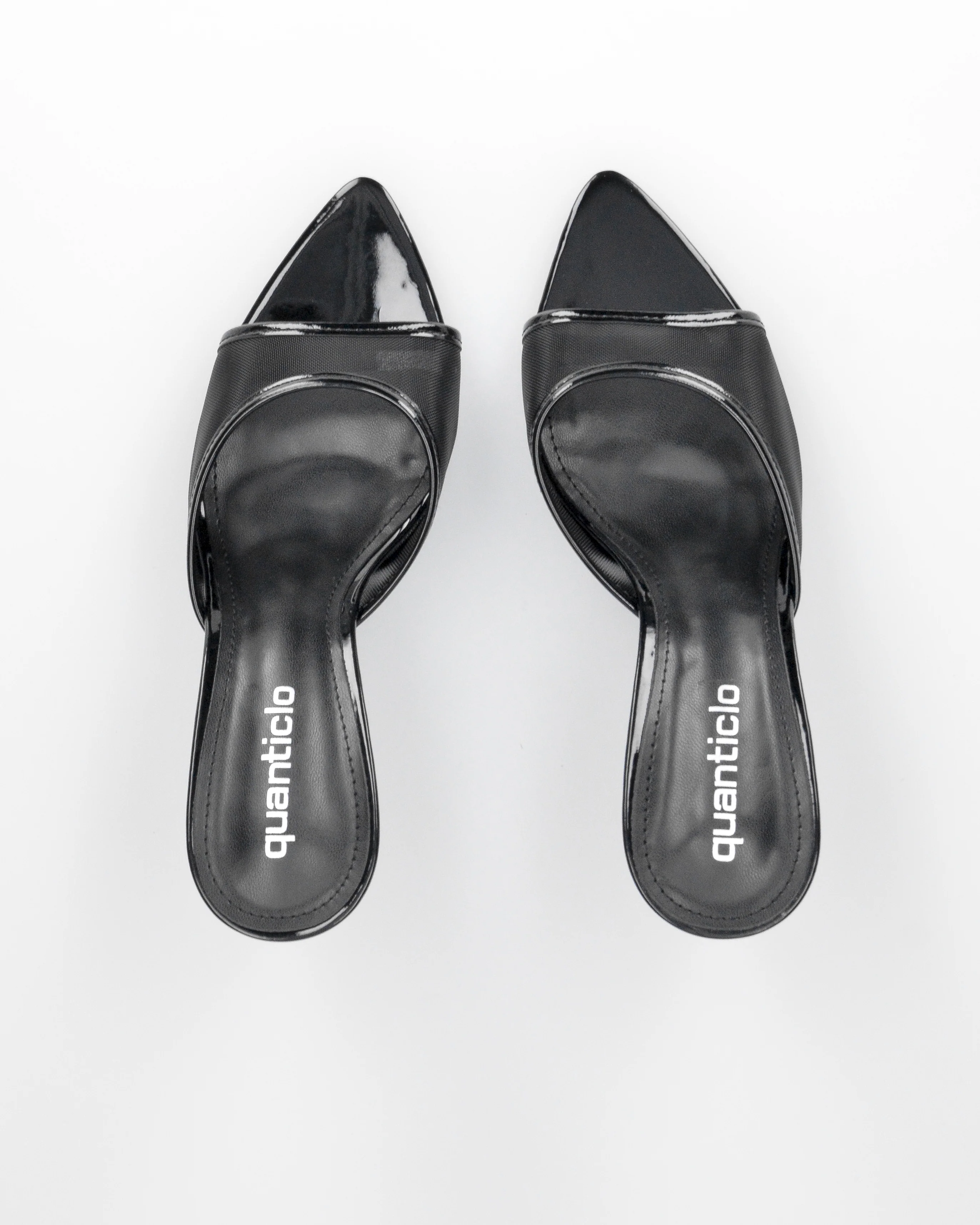 ALICJA - sabot neri in mesh e vernice con tacco alto a stiletto - Image 4