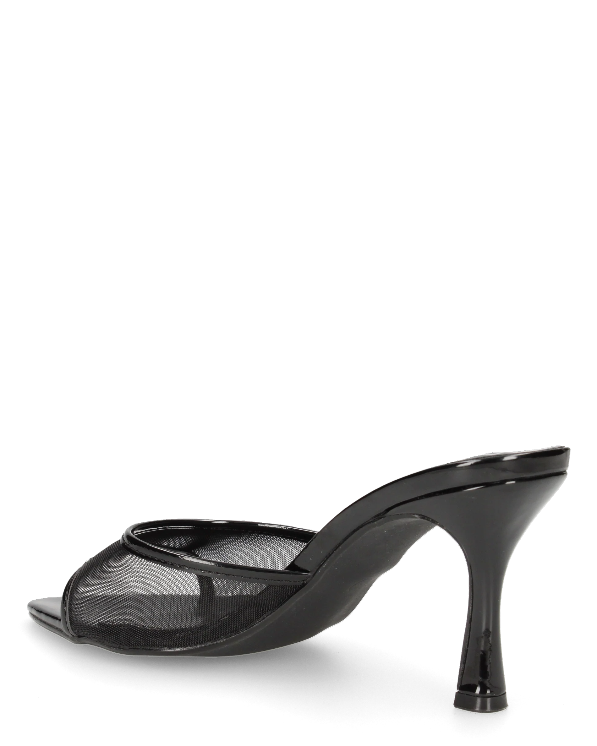ALICJA - sabot neri in mesh e vernice con tacco alto a stiletto - Image 6