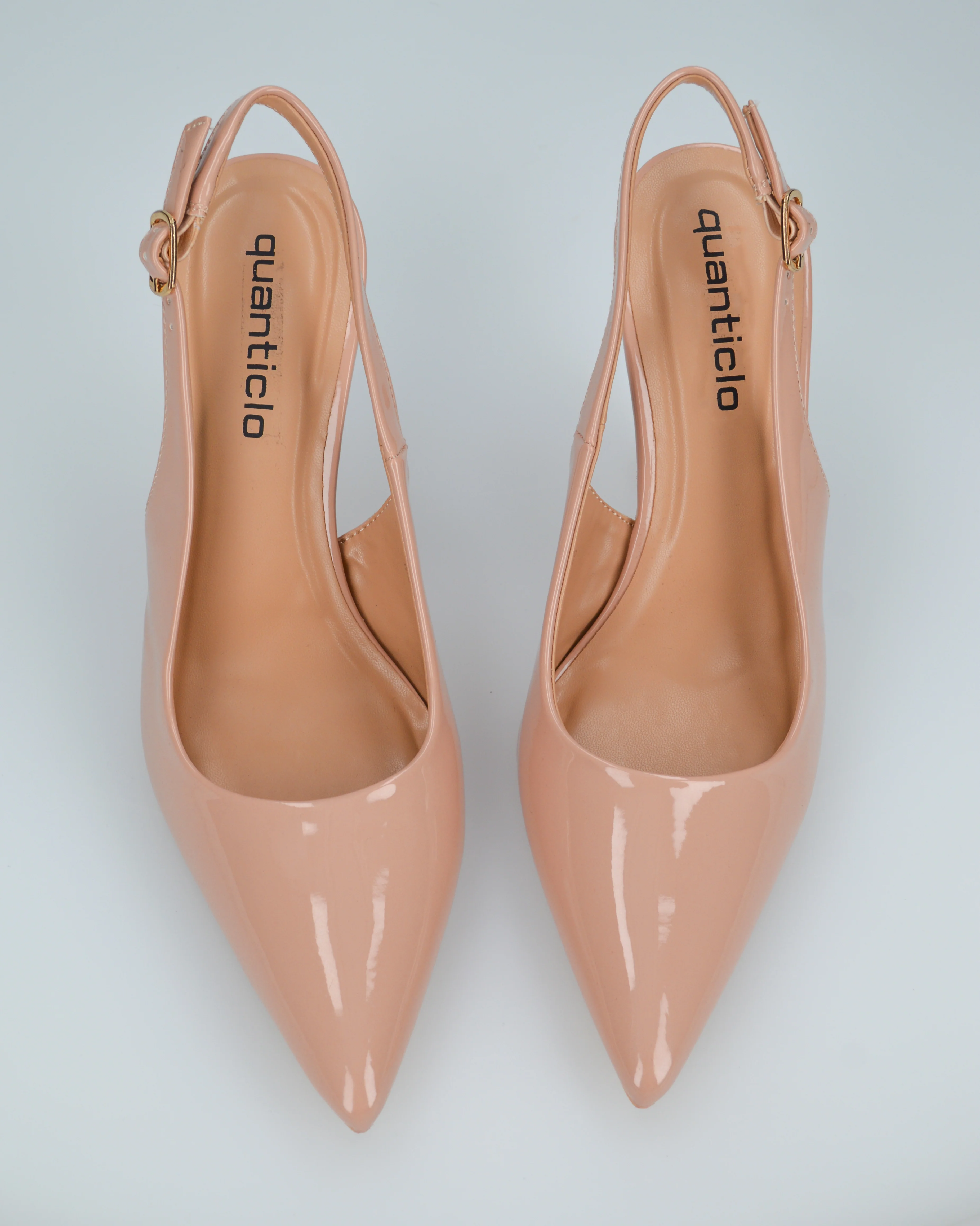 ANETTE - décolleté in glassy beige con cinturino regolabile - Image 3