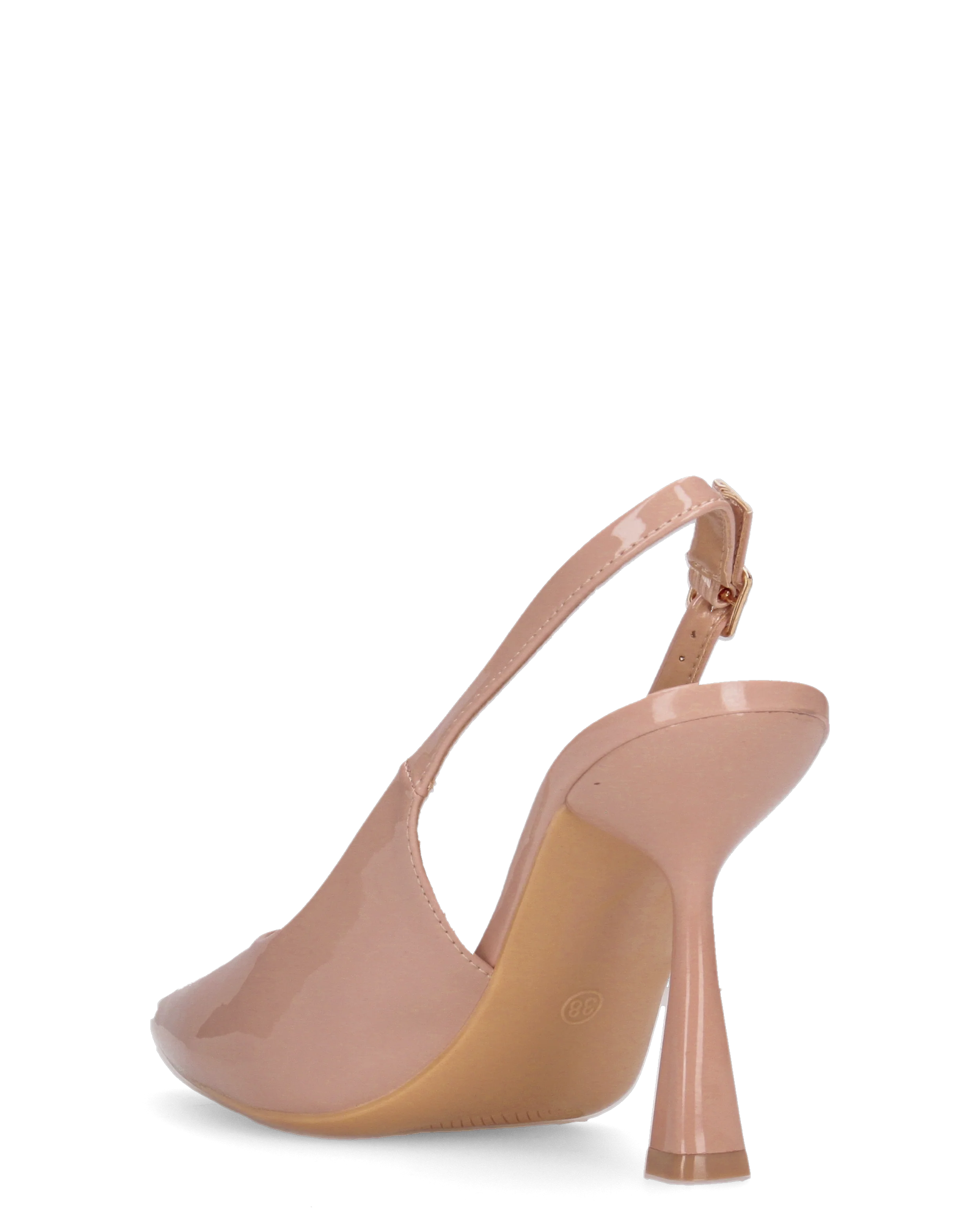 ANETTE - décolleté in glassy beige con cinturino regolabile - Image 6