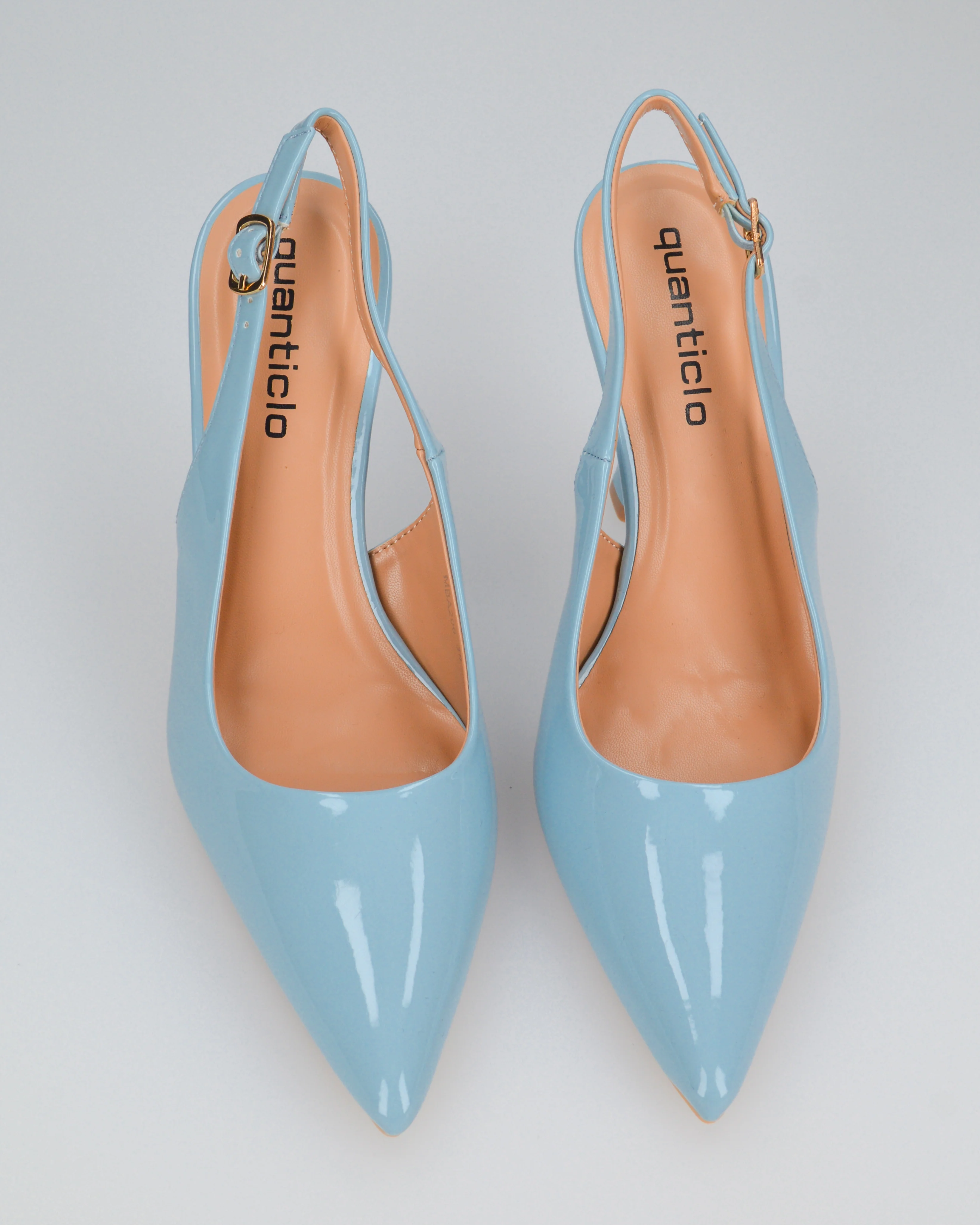 ANETTE - décolleté in glassy azzurro con cinturino regolabile - Image 3