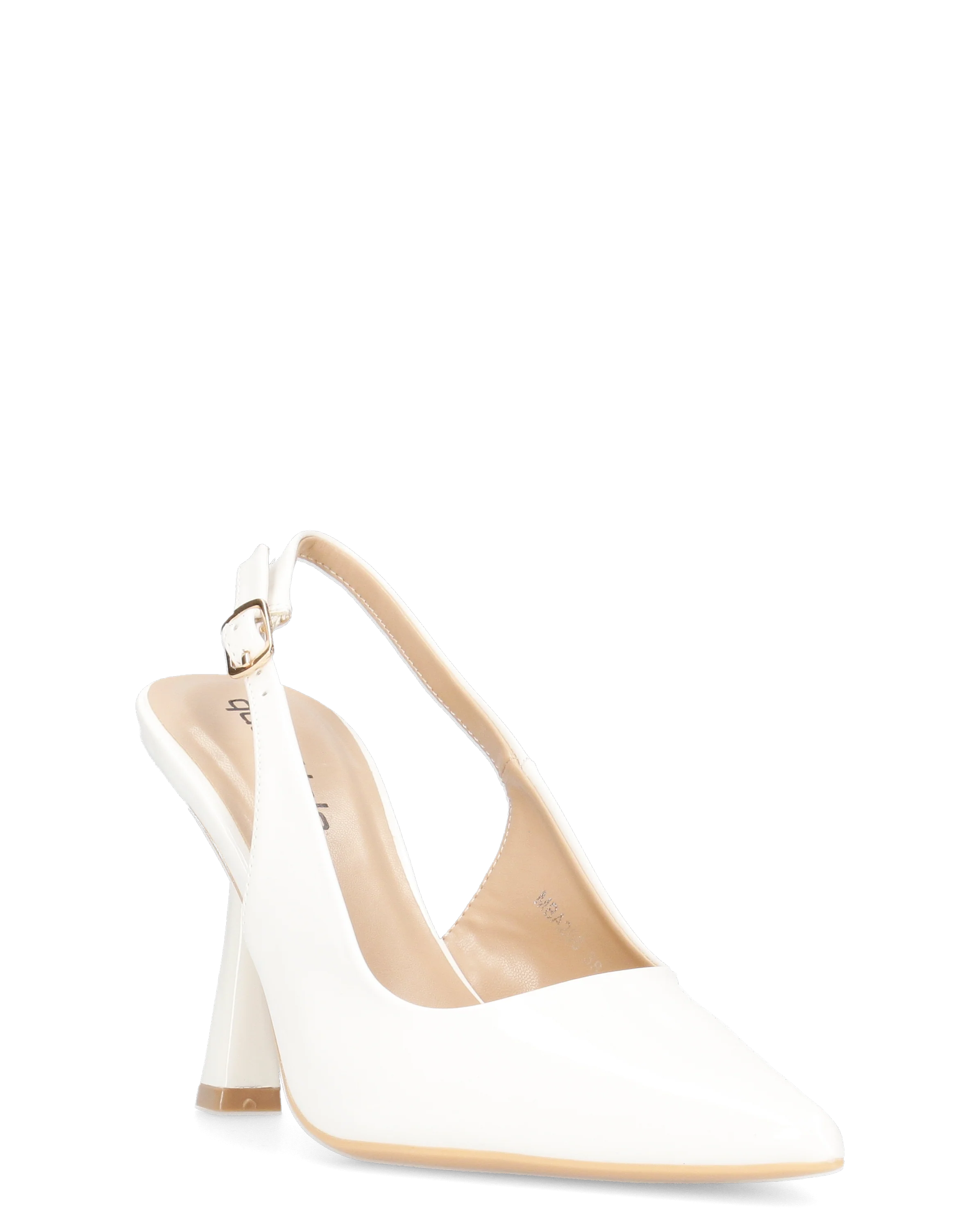 ANETTE - décolleté in glassy bianco con cinturino regolabile - Image 5