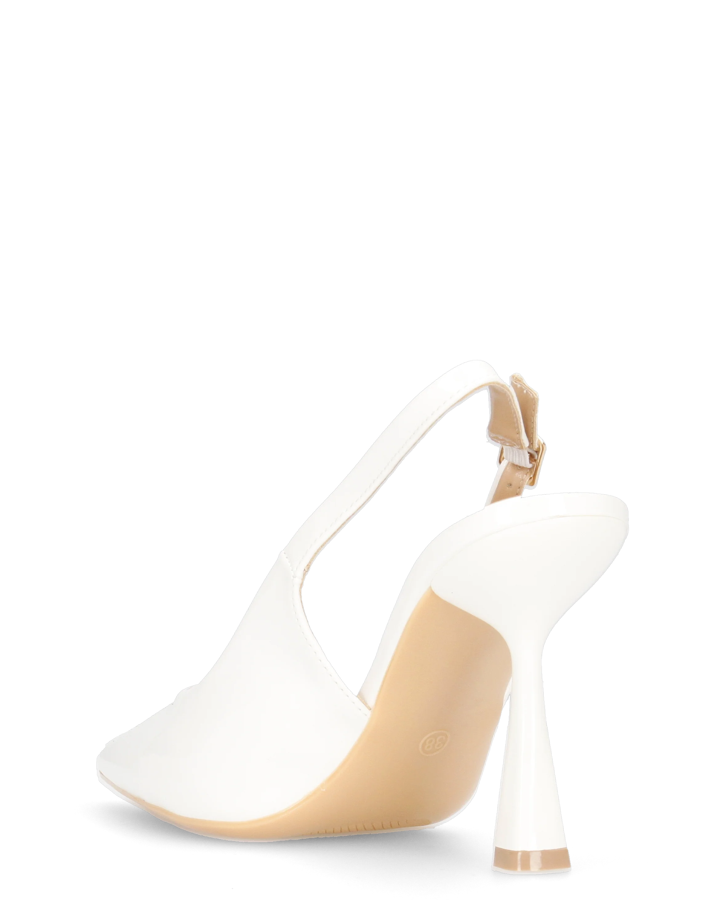 ANETTE - décolleté in glassy bianco con cinturino regolabile - Image 6