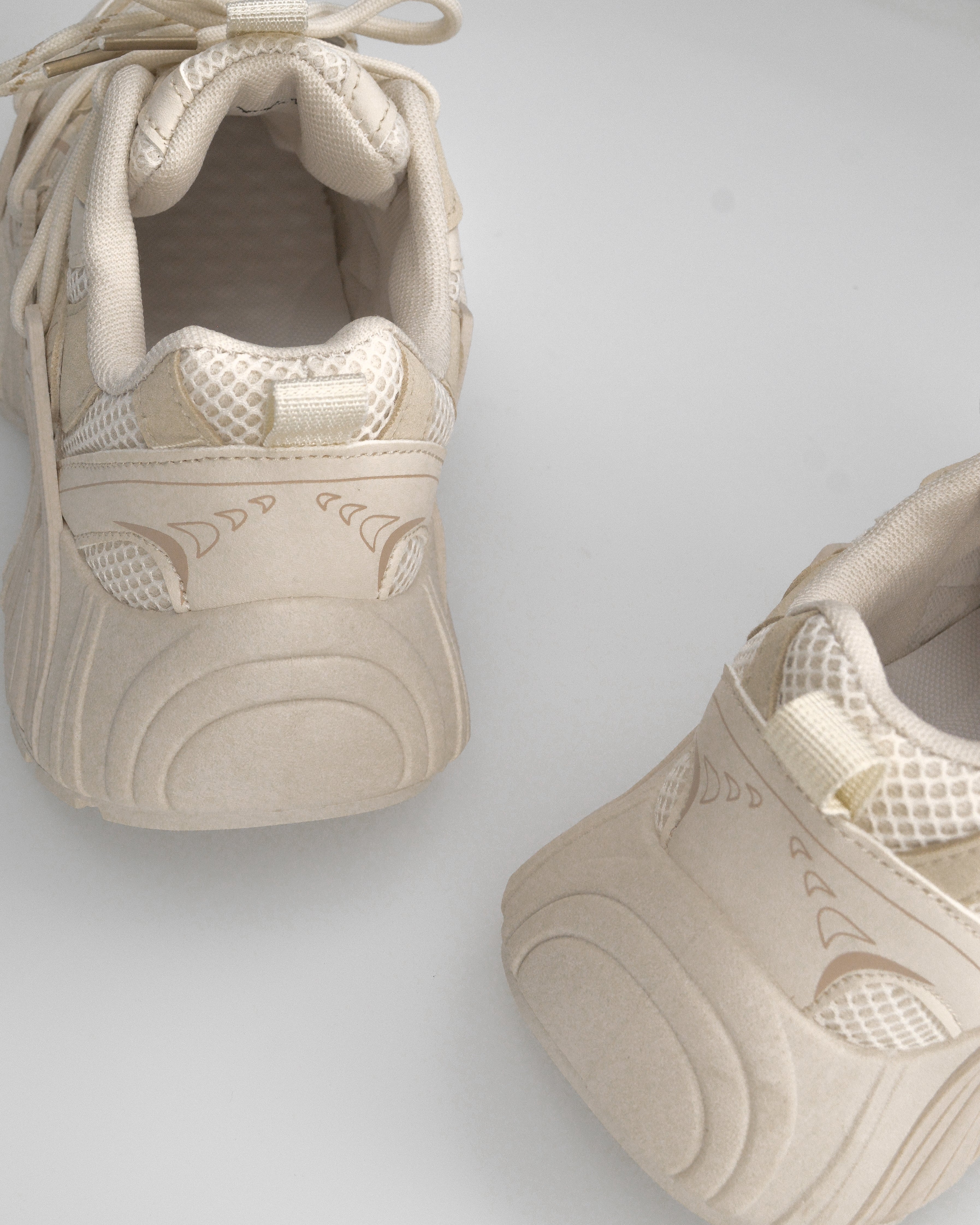 ARIEL - chunky sneakers sportive beige con doppio set di stringhe - Image 6