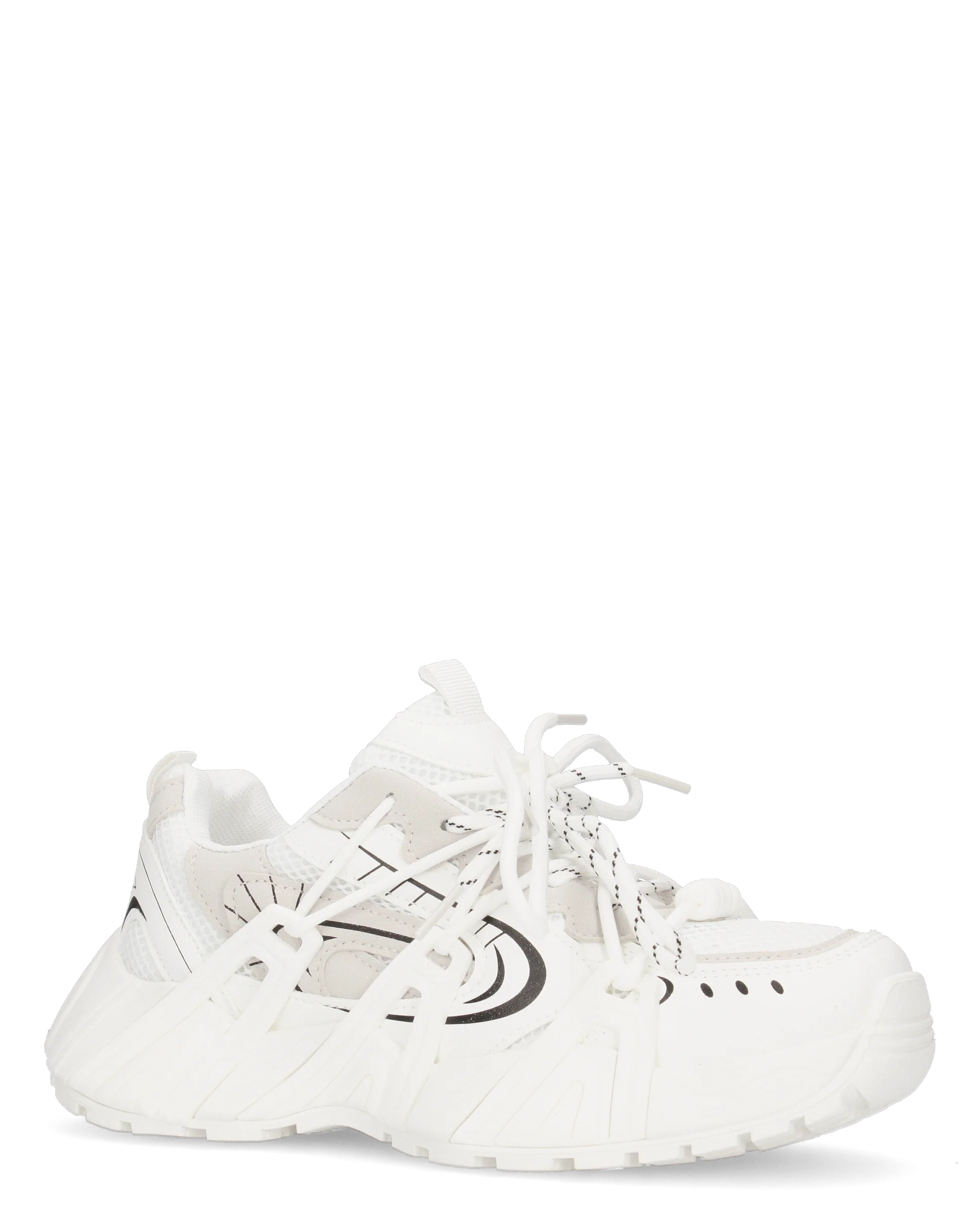 ARIEL - chunky sneakers sportive bianche con doppio set di stringhe - Image 2