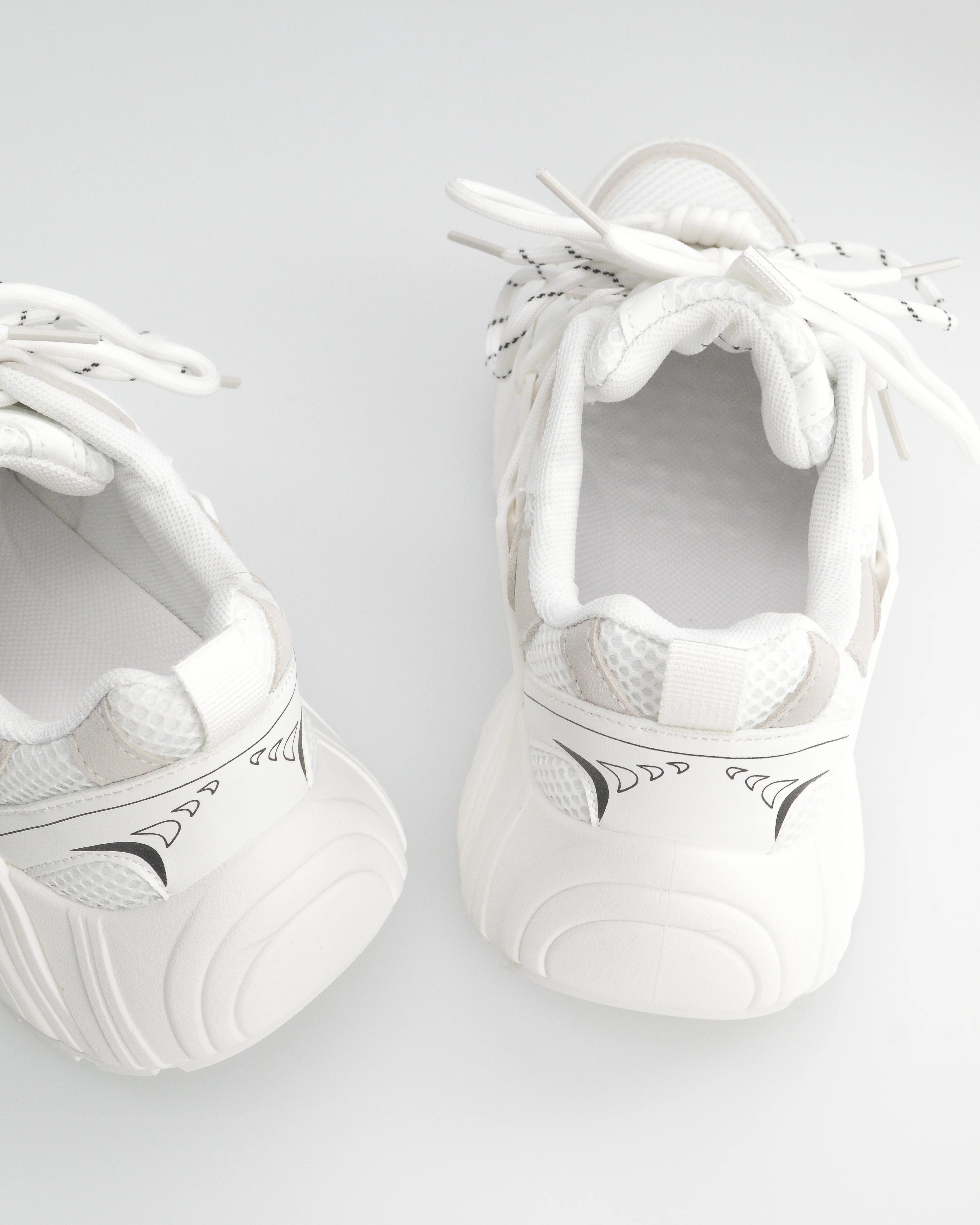 ARIEL - chunky sneakers sportive bianche con doppio set di stringhe - Image 5