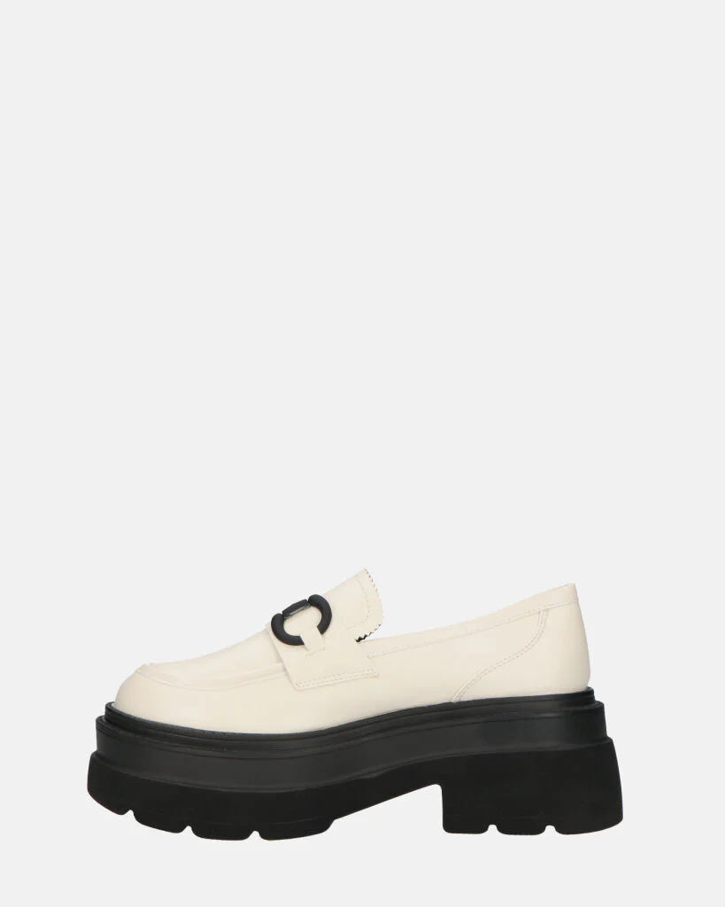 BESSIE - scarpe bianche platform con decorazione - Image 10