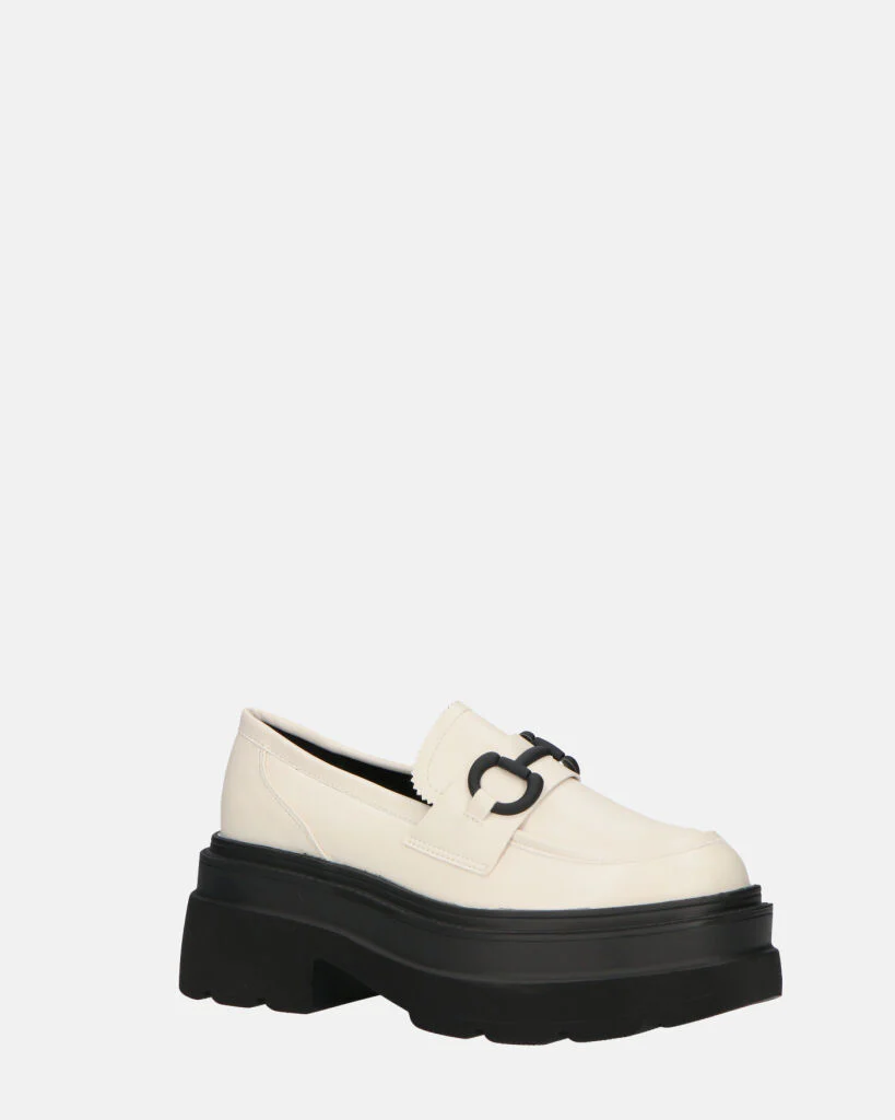 BESSIE - scarpe bianche platform con decorazione - Image 5