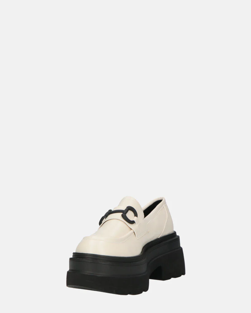 BESSIE - scarpe bianche platform con decorazione - Image 8
