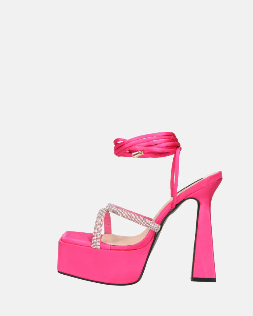 BIRGIT - sandali il satin fucsia con gemme - Image 10
