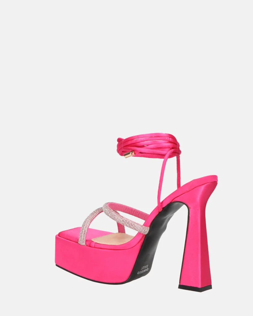 BIRGIT - sandali il satin fucsia con gemme - Image 11