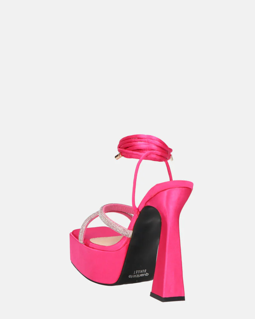 BIRGIT - sandali il satin fucsia con gemme - Image 12