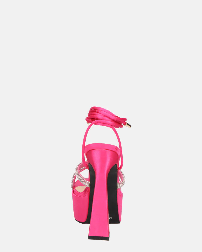 BIRGIT - sandali il satin fucsia con gemme - Image 13