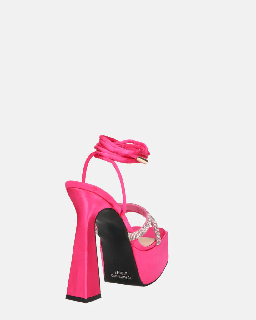 BIRGIT - sandali il satin fucsia con gemme - Image 14
