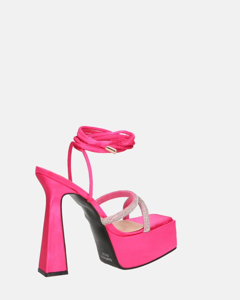 BIRGIT - sandali il satin fucsia con gemme - Image 15
