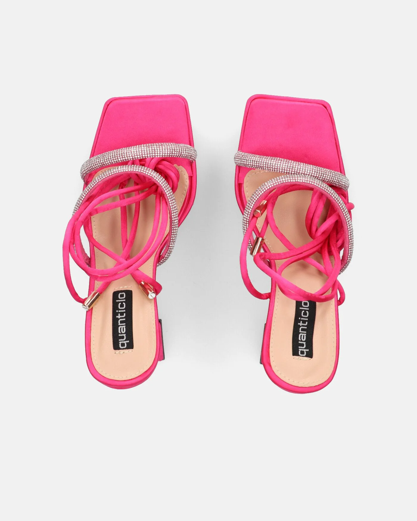 BIRGIT - sandali il satin fucsia con gemme - Image 2