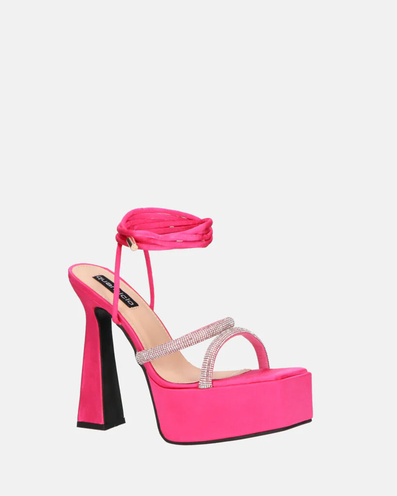 BIRGIT - sandali il satin fucsia con gemme - Image 5