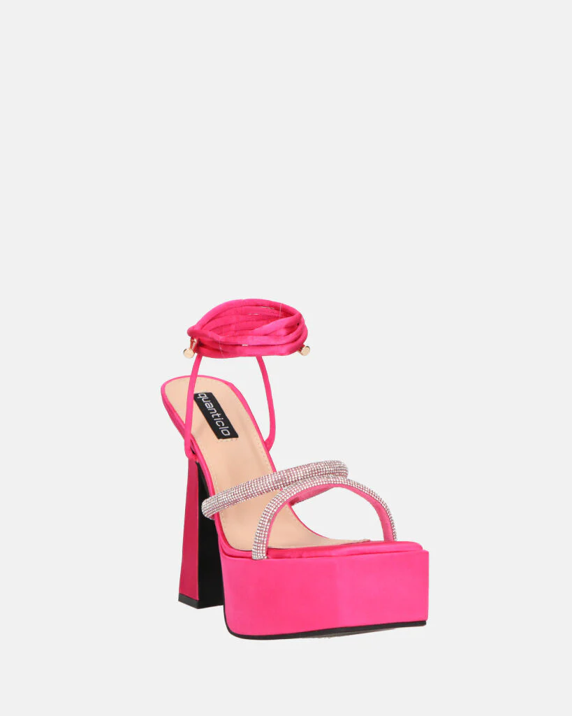 BIRGIT - sandali il satin fucsia con gemme - Image 6