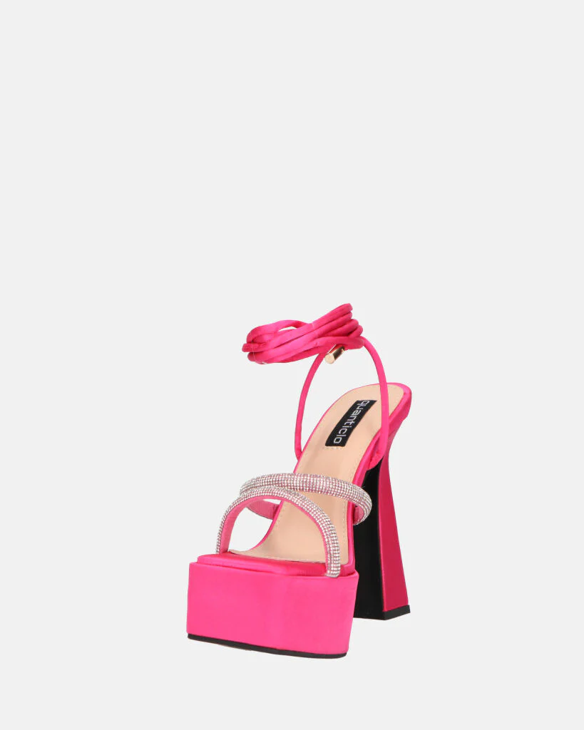 BIRGIT - sandali il satin fucsia con gemme - Image 8