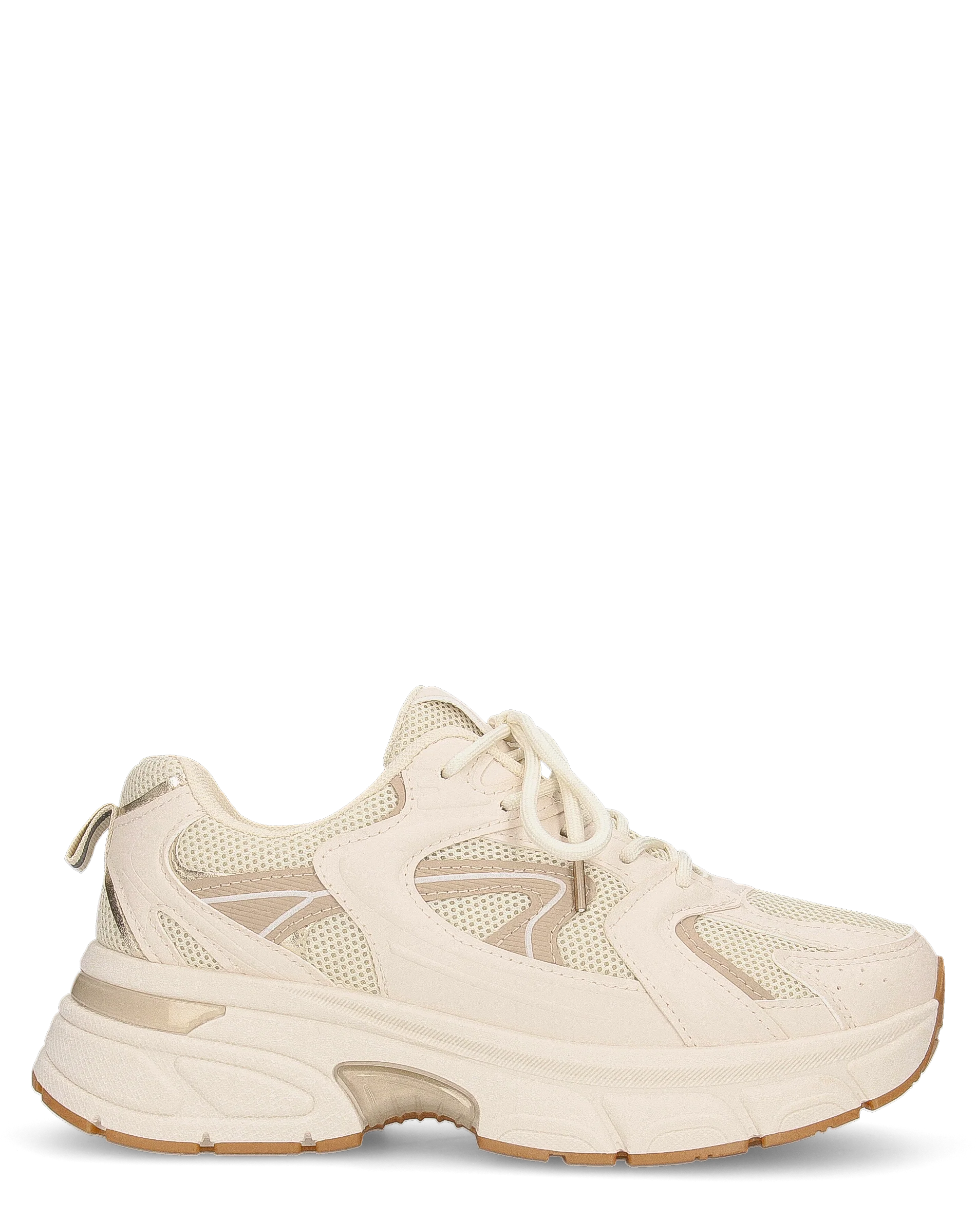 CAROLA - chunky sneakers beige con inserti ed interno rosa