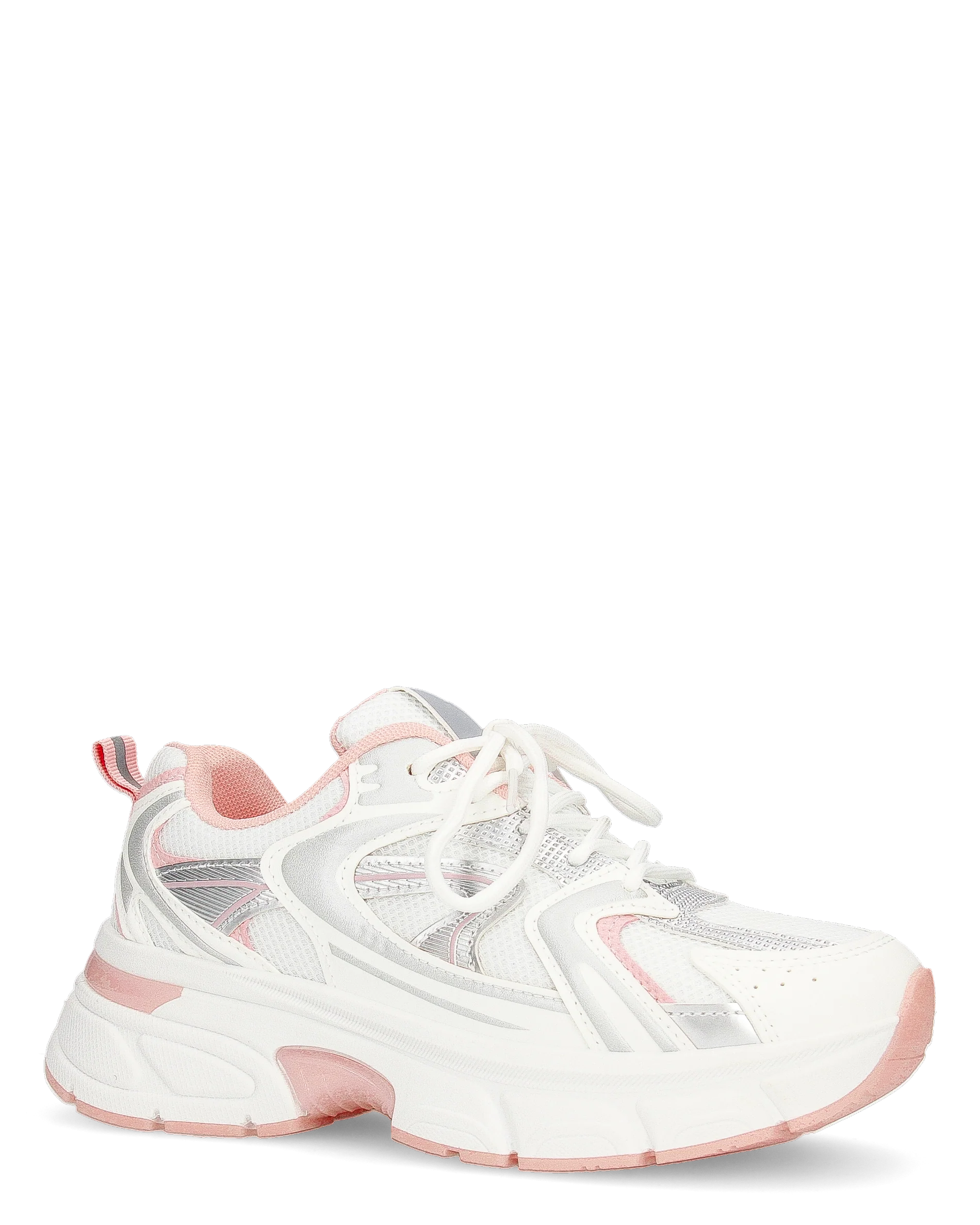 CAROLA - chunky sneakers bianche con inserti ed interno rosa - Image 2