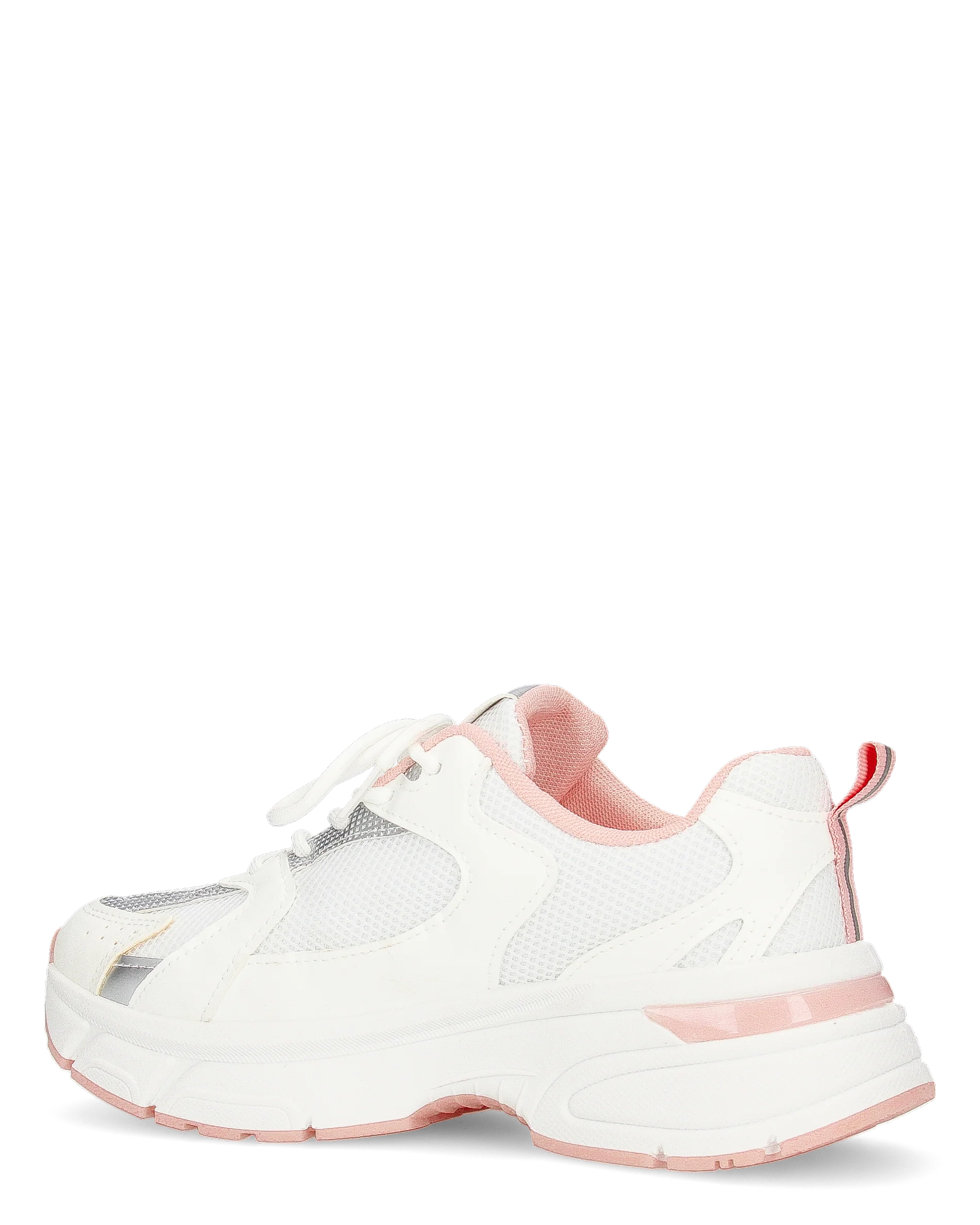 CAROLA - chunky sneakers bianche con inserti ed interno rosa - Image 5
