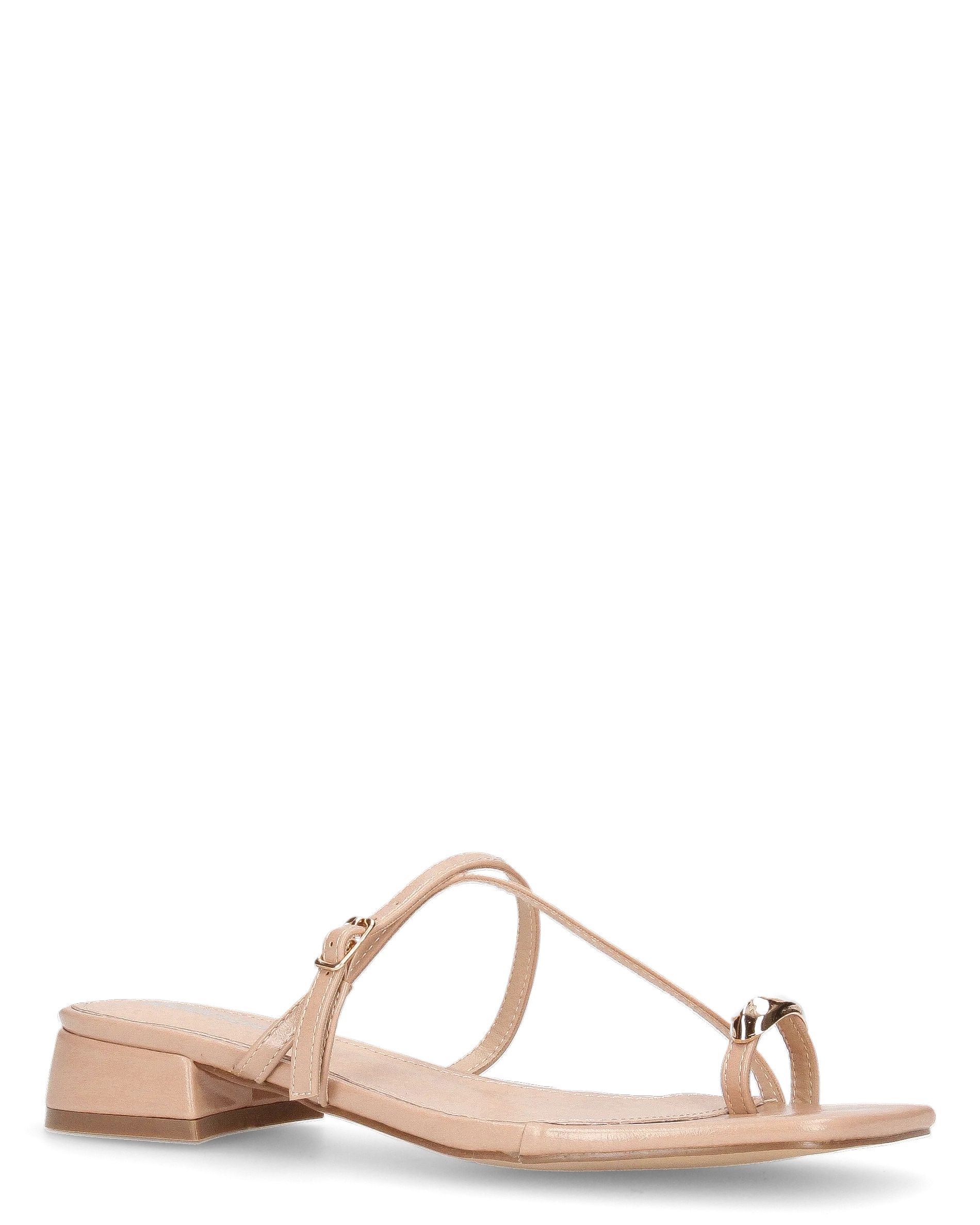 CELINA - sandali infradito beige con decorazione dorata - Image 2