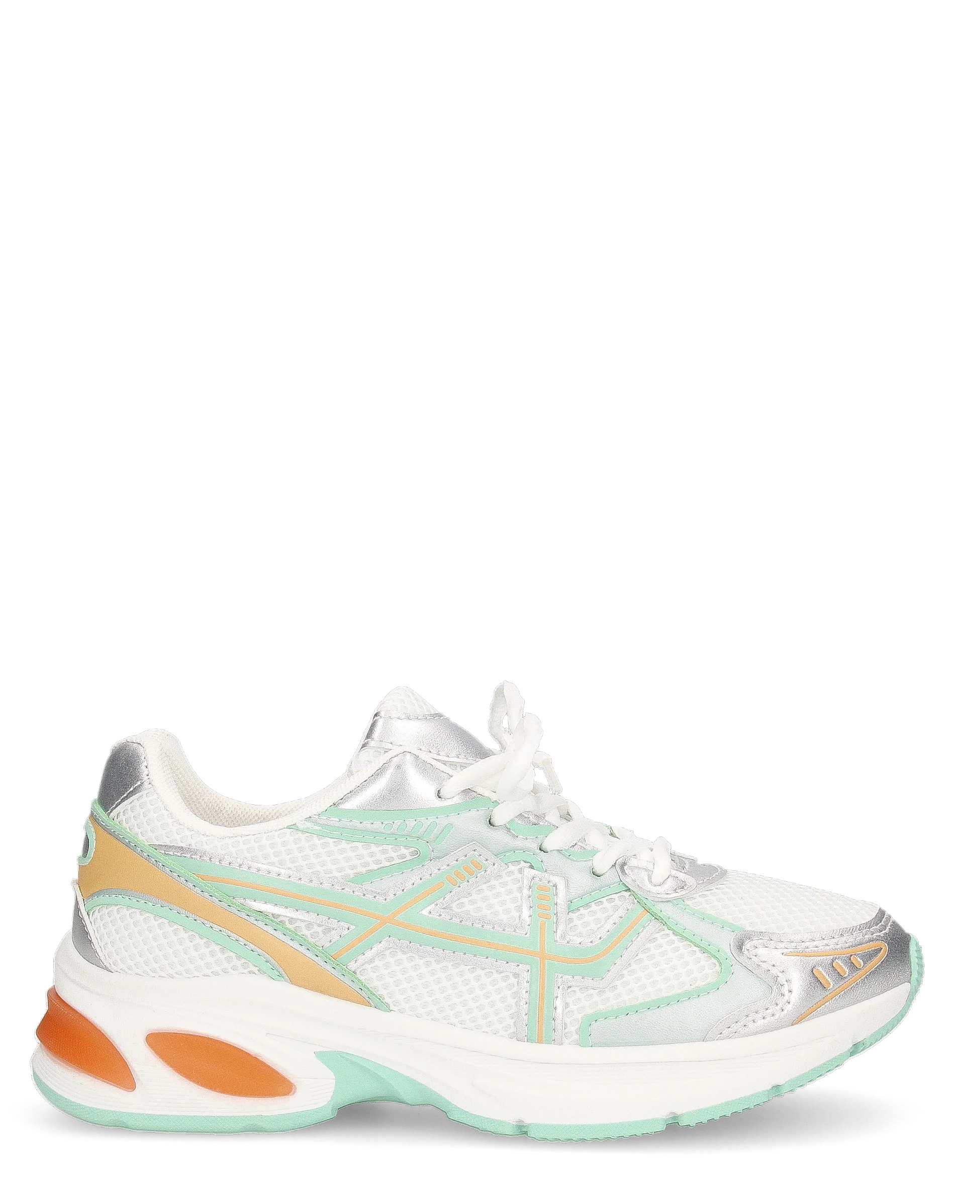 CHARLEE- sneakers bianche con inserti multicolore