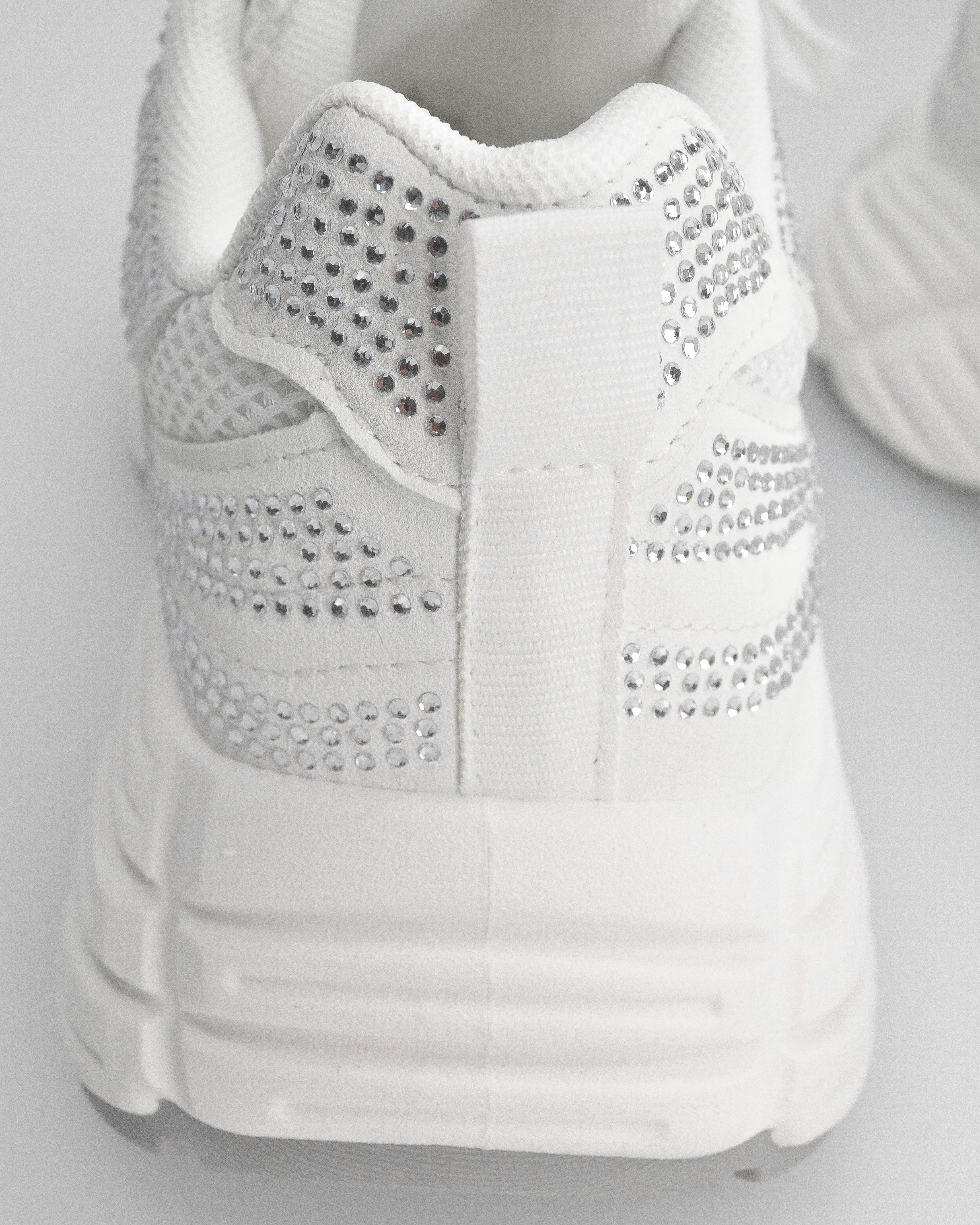 DIANA - Chunky sneakers bianche con tessuto brillantinato - Image 5