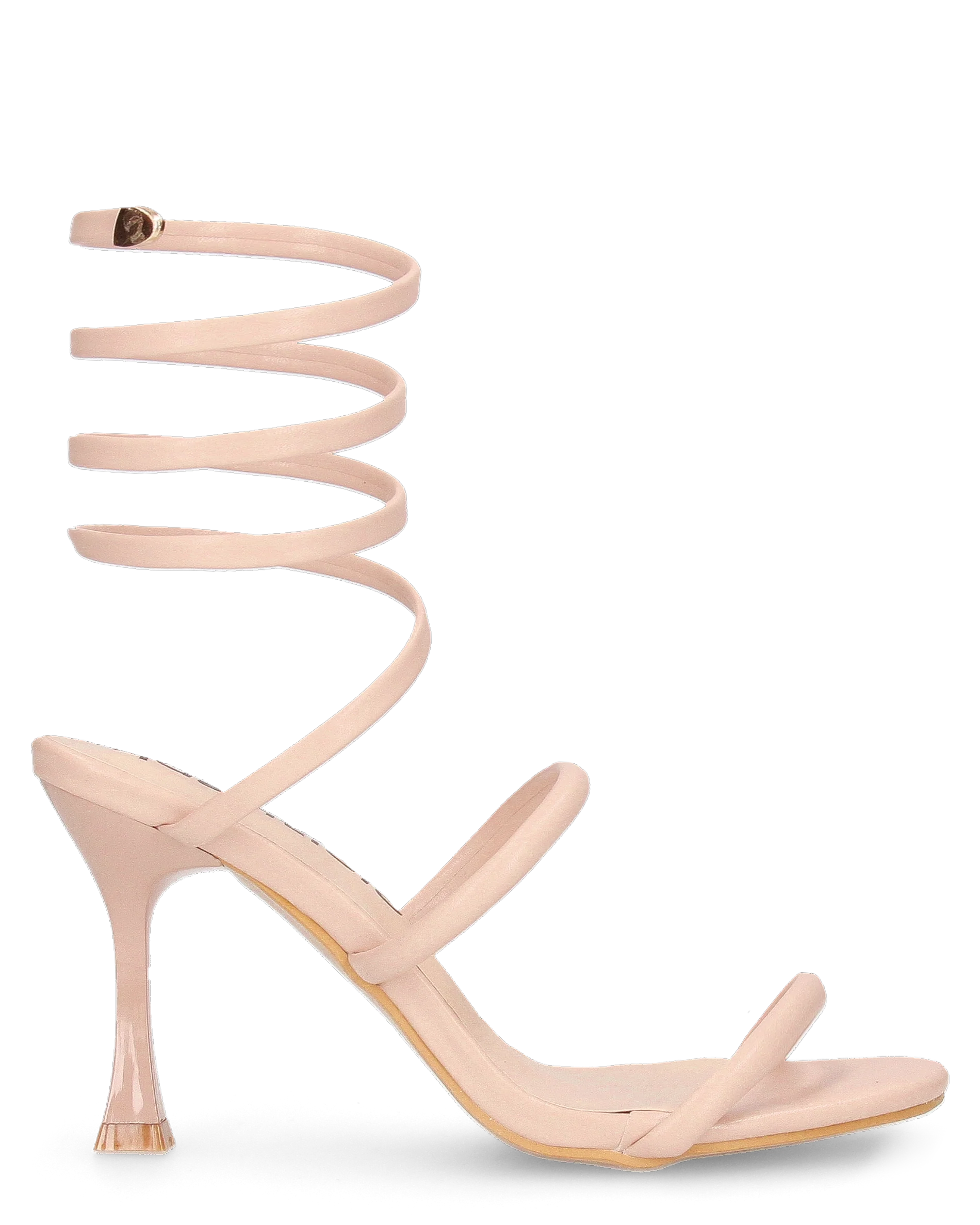 DONNIE - sandali beige con tacco con spirale
