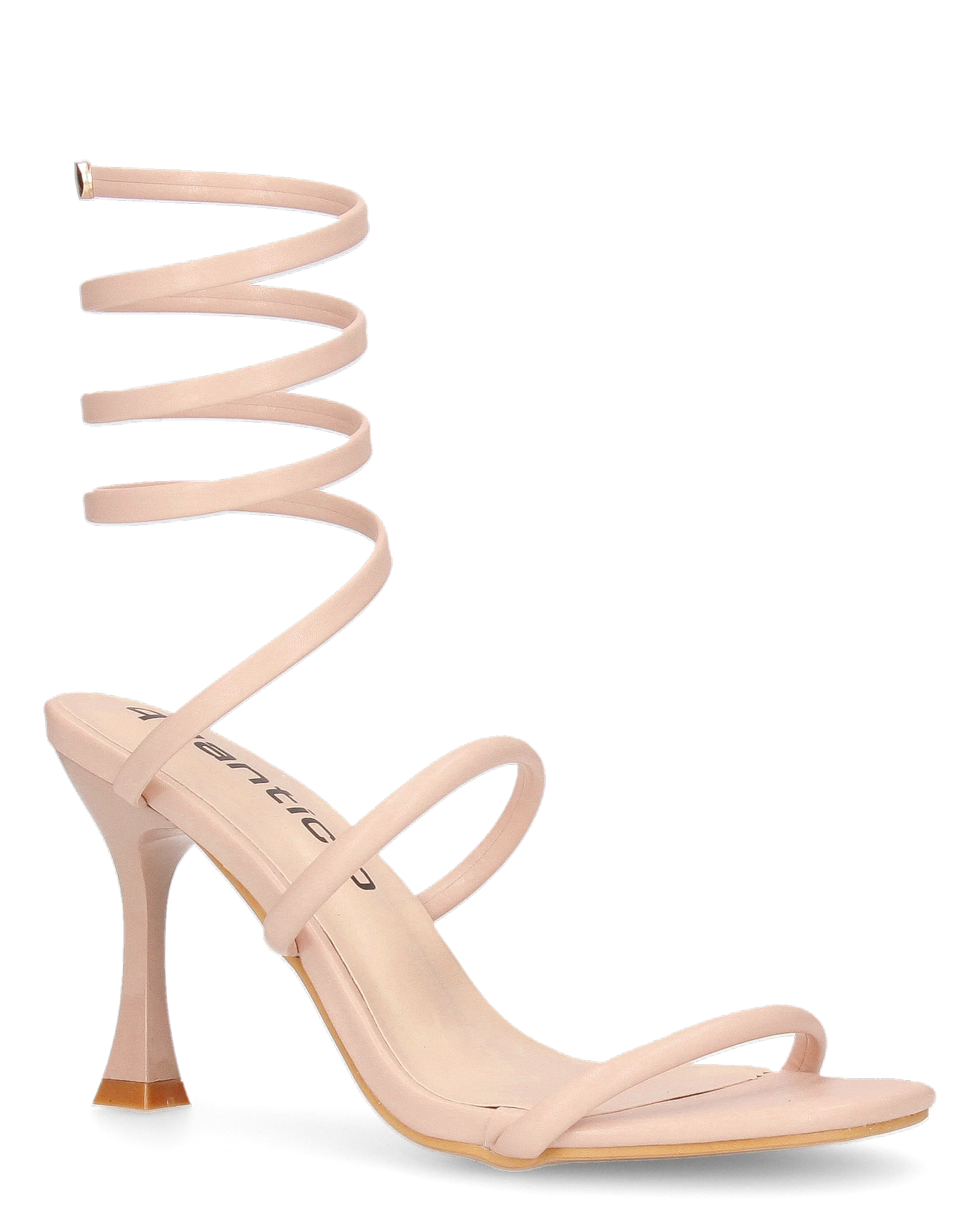 DONNIE - sandali beige con tacco con spirale - Image 2