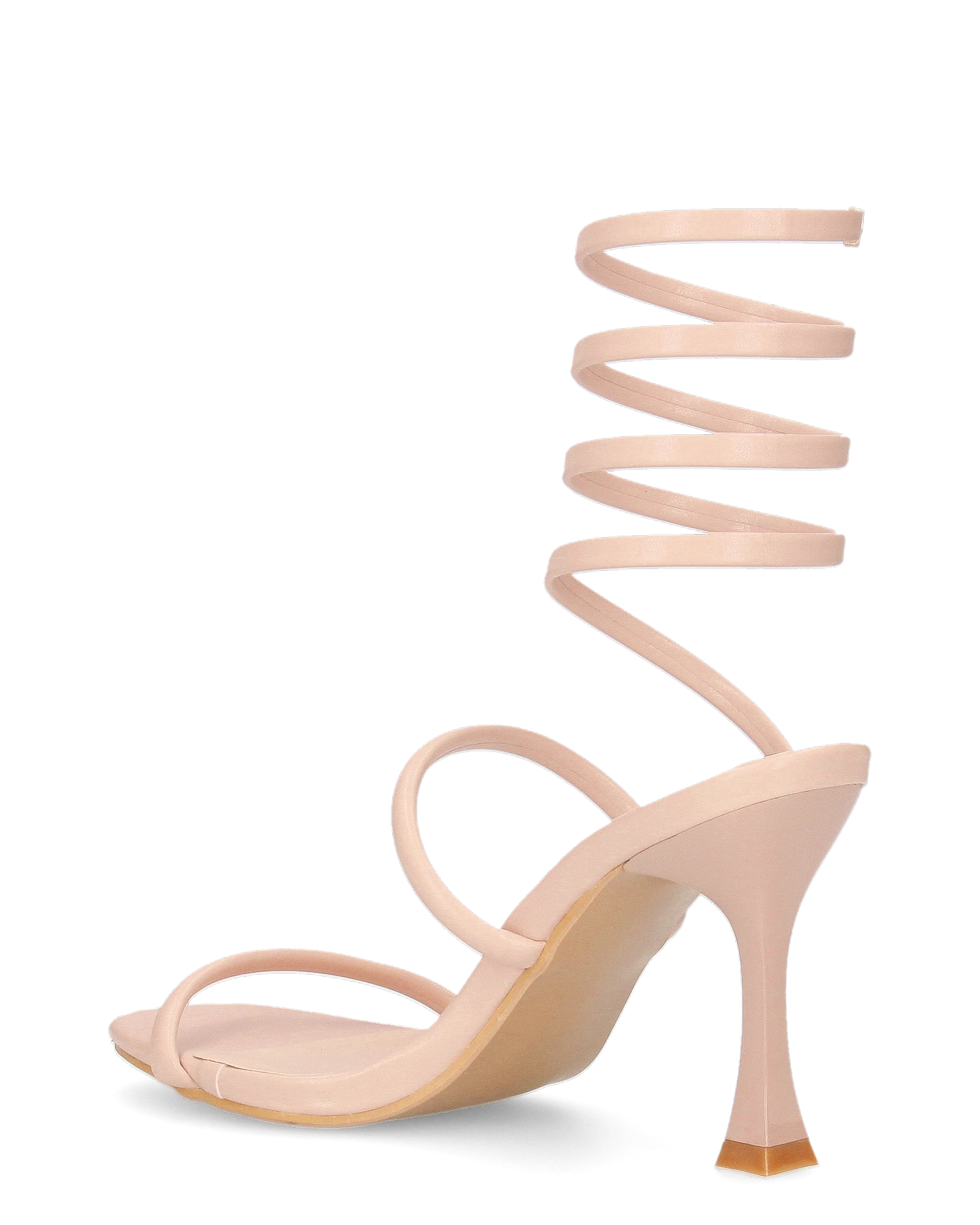 DONNIE - sandali beige con tacco con spirale - Image 3