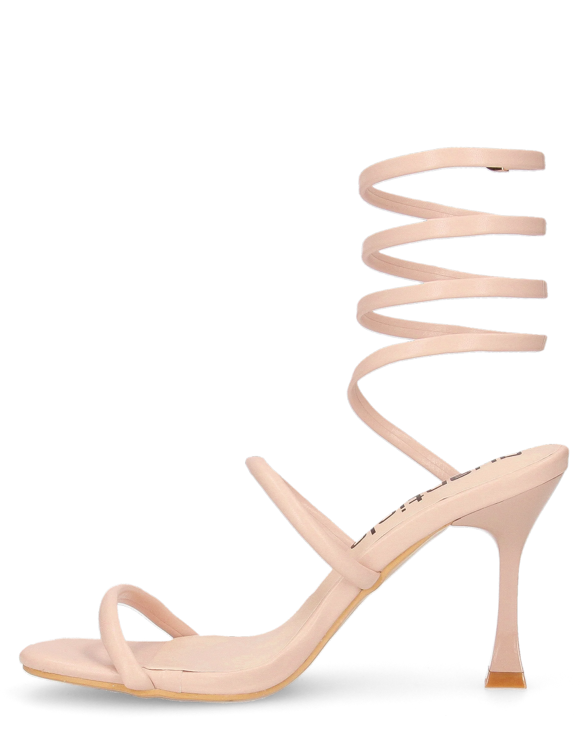 DONNIE - sandali beige con tacco con spirale - Image 4