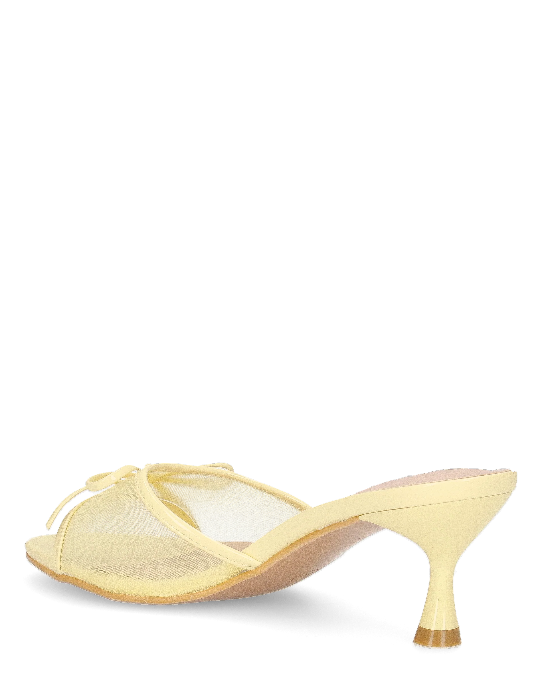 DZESIKA - sabot gialli in vernice e mesh con tacco kitten e fiocco - Image 6