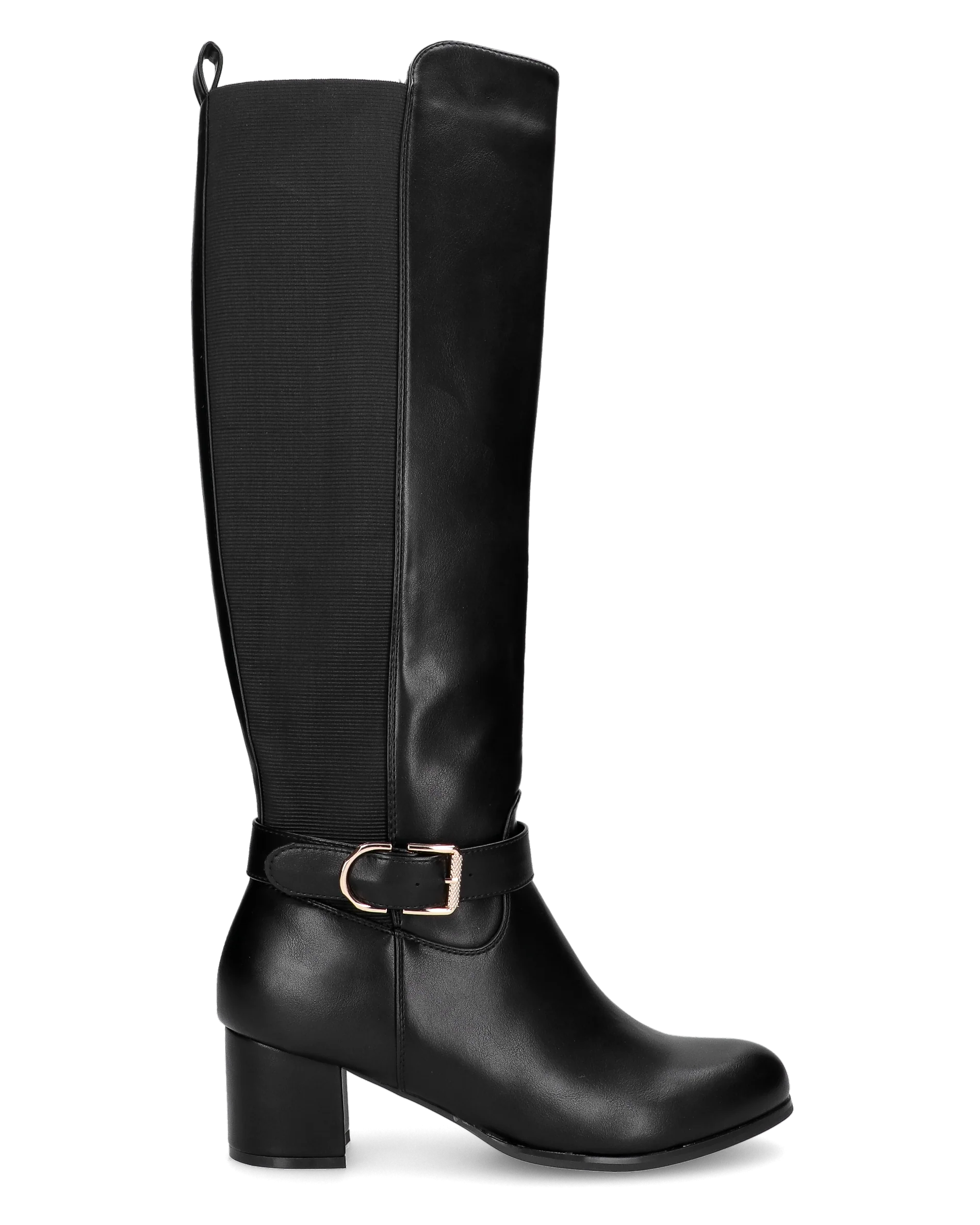 '+Size ELEONOR - stivale alto nero con tacco, linea taglie plus!