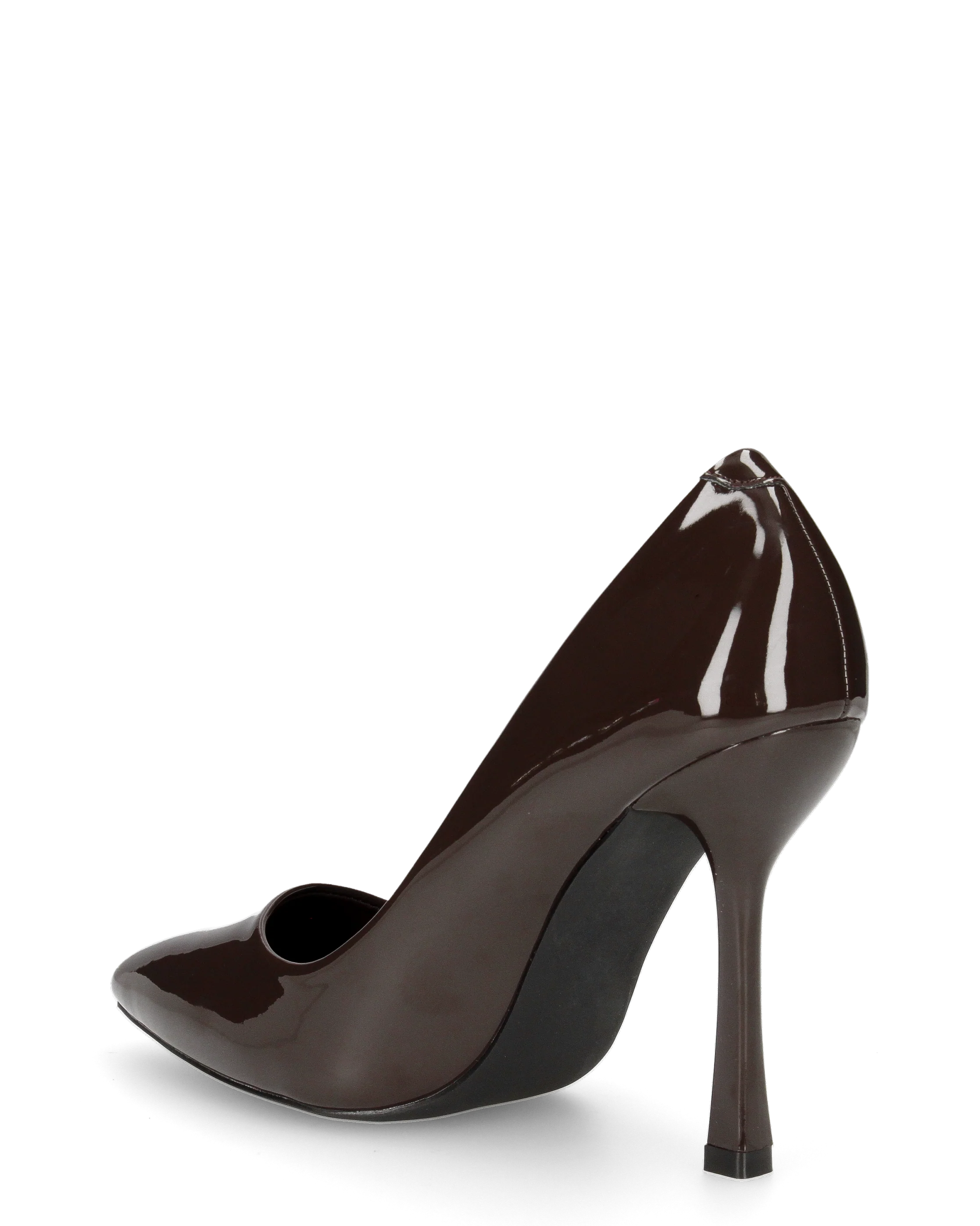 ELOWEN - décolleté in glassy marrone con tacco a spillo - Image 5