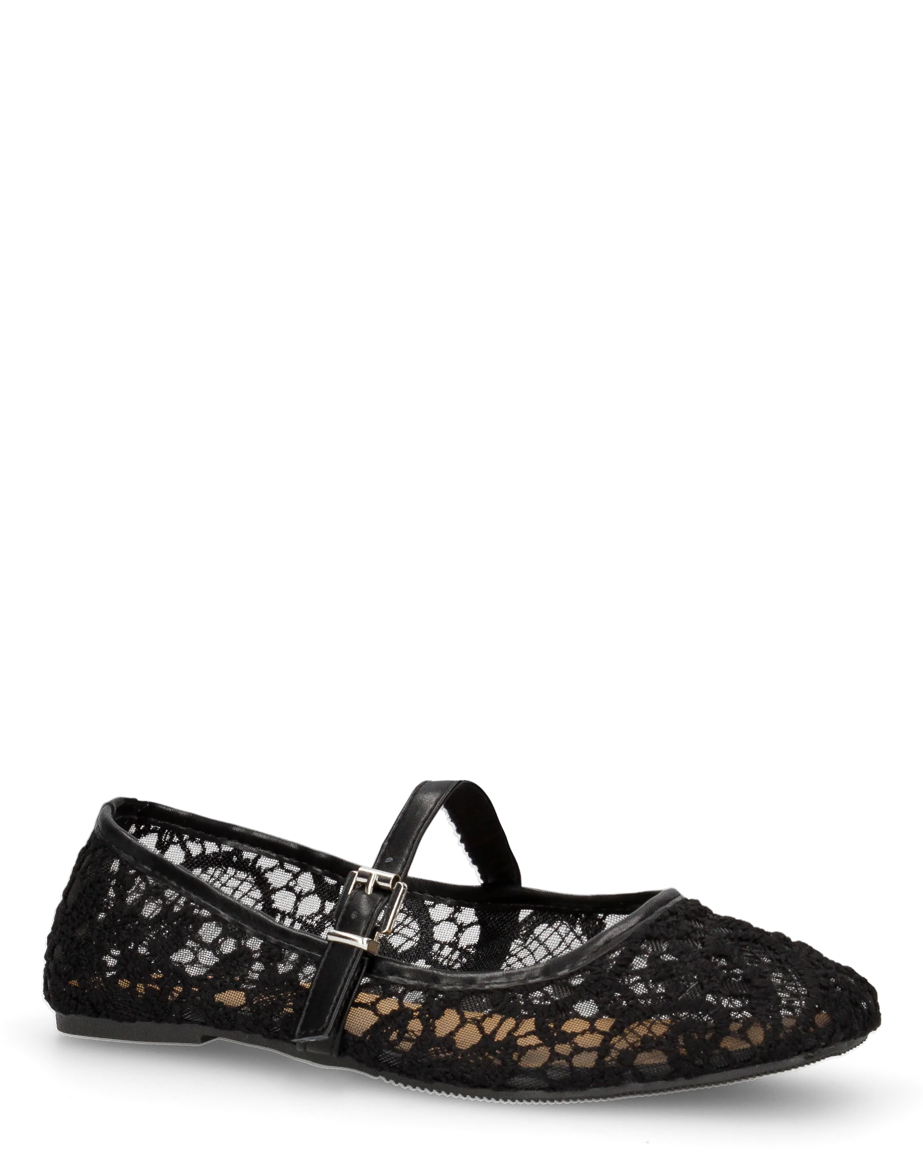 ETTA - ballerine neri traforate con soletta beige - Image 2