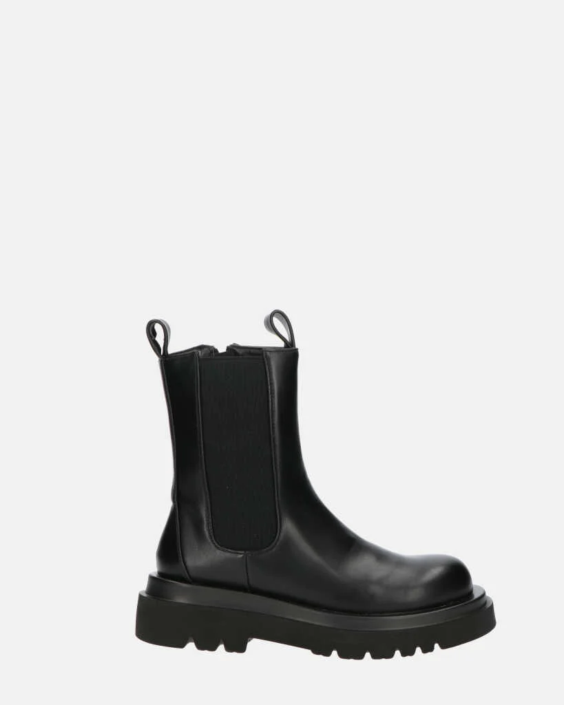 FEBE - scarpe nere con banda elastica in ecopelle - Image 4