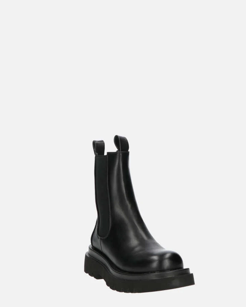 FEBE - scarpe nere con banda elastica in ecopelle - Image 6