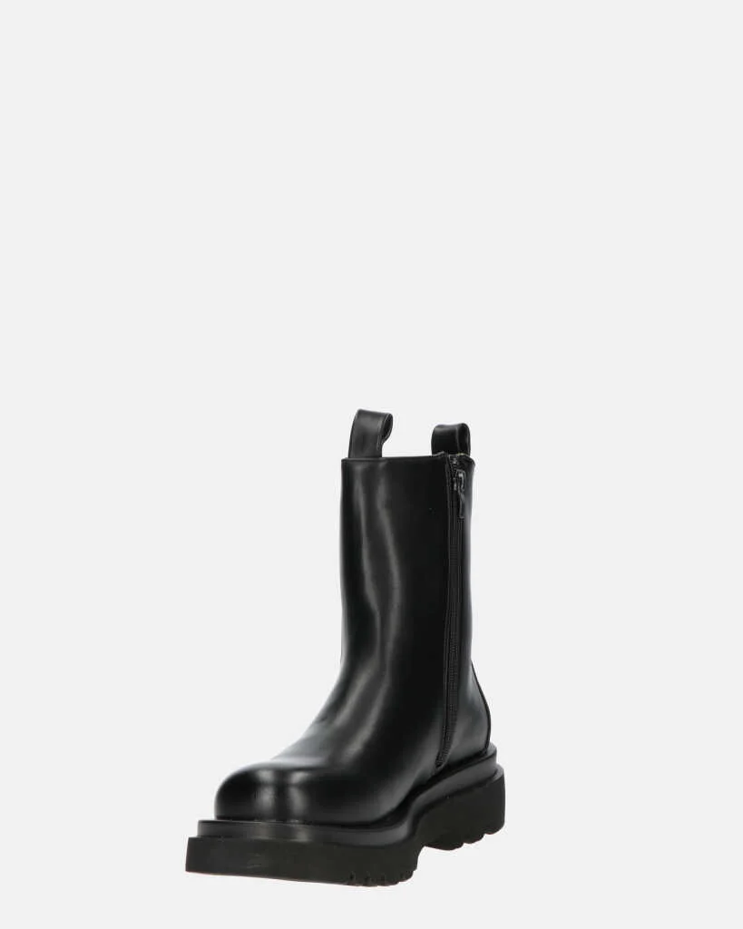 FEBE - scarpe nere con banda elastica in ecopelle - Image 8