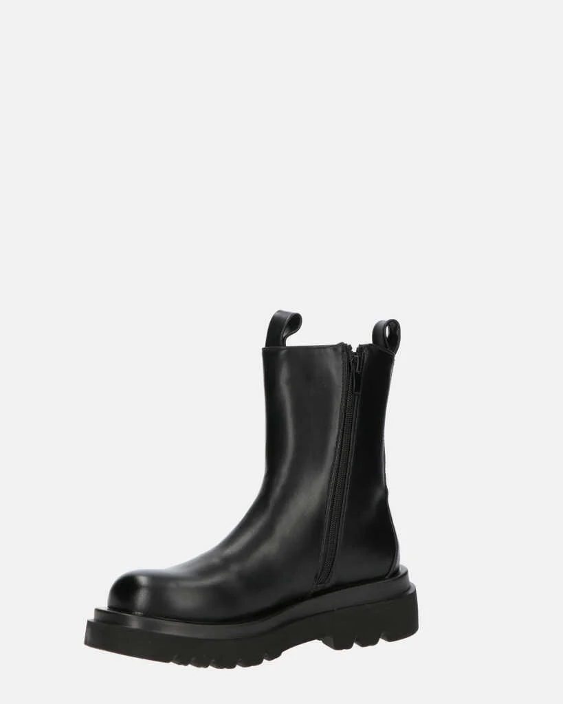 FEBE - scarpe nere con banda elastica in ecopelle - Image 9