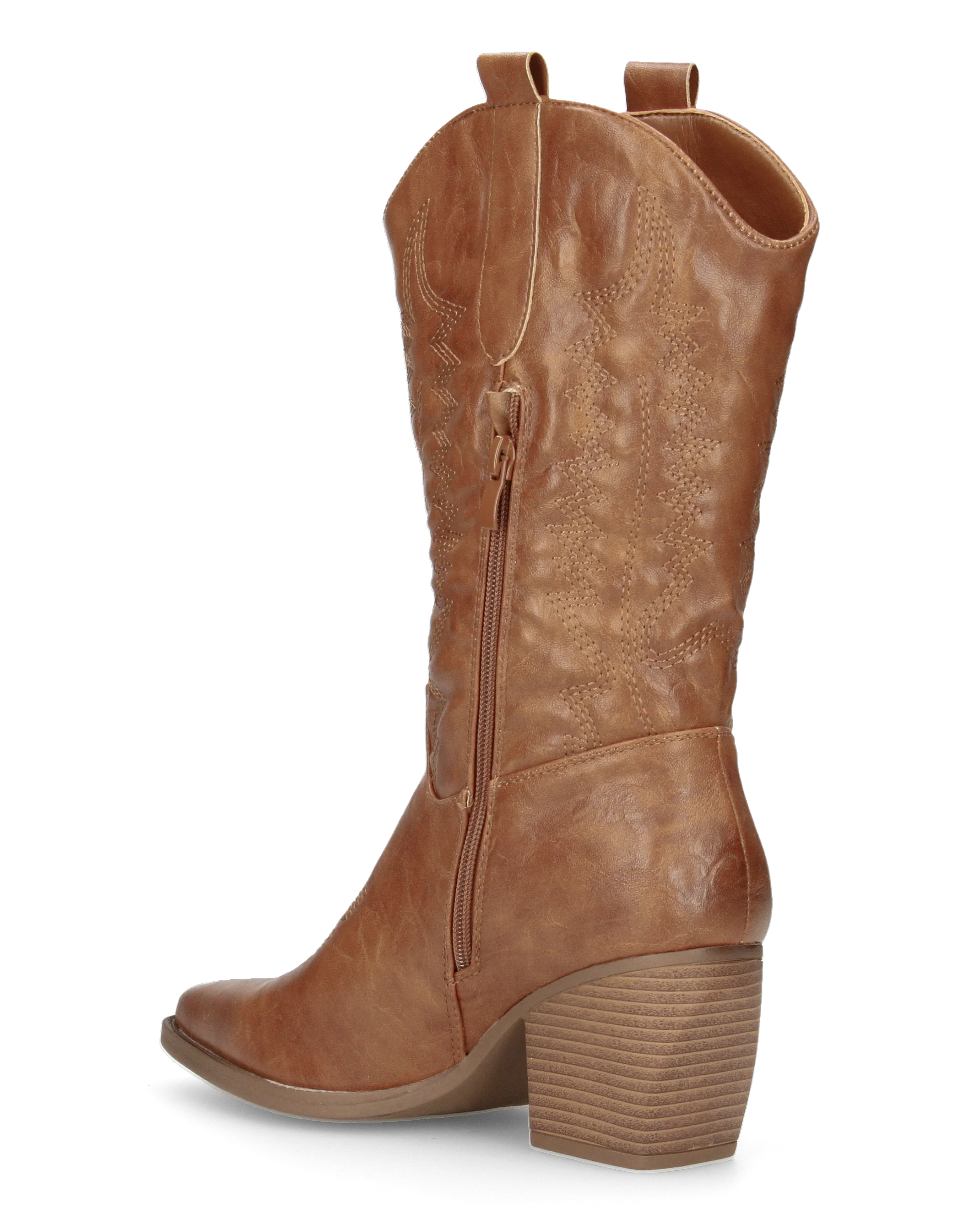 FIONA - camperos marrone in materiale lucido con chiusura zip - Image 6