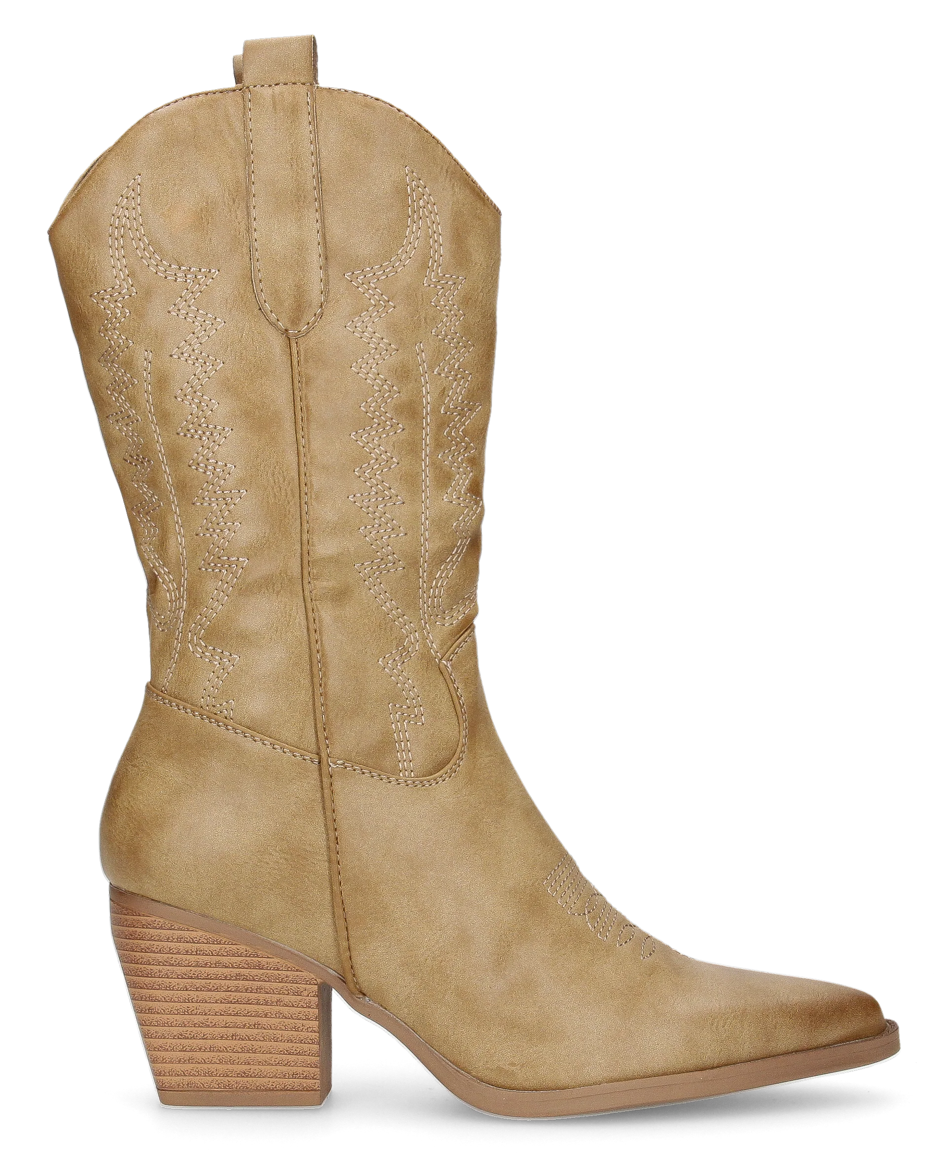 FIONA - camperos khaki in materiale lucido con chiusura zip