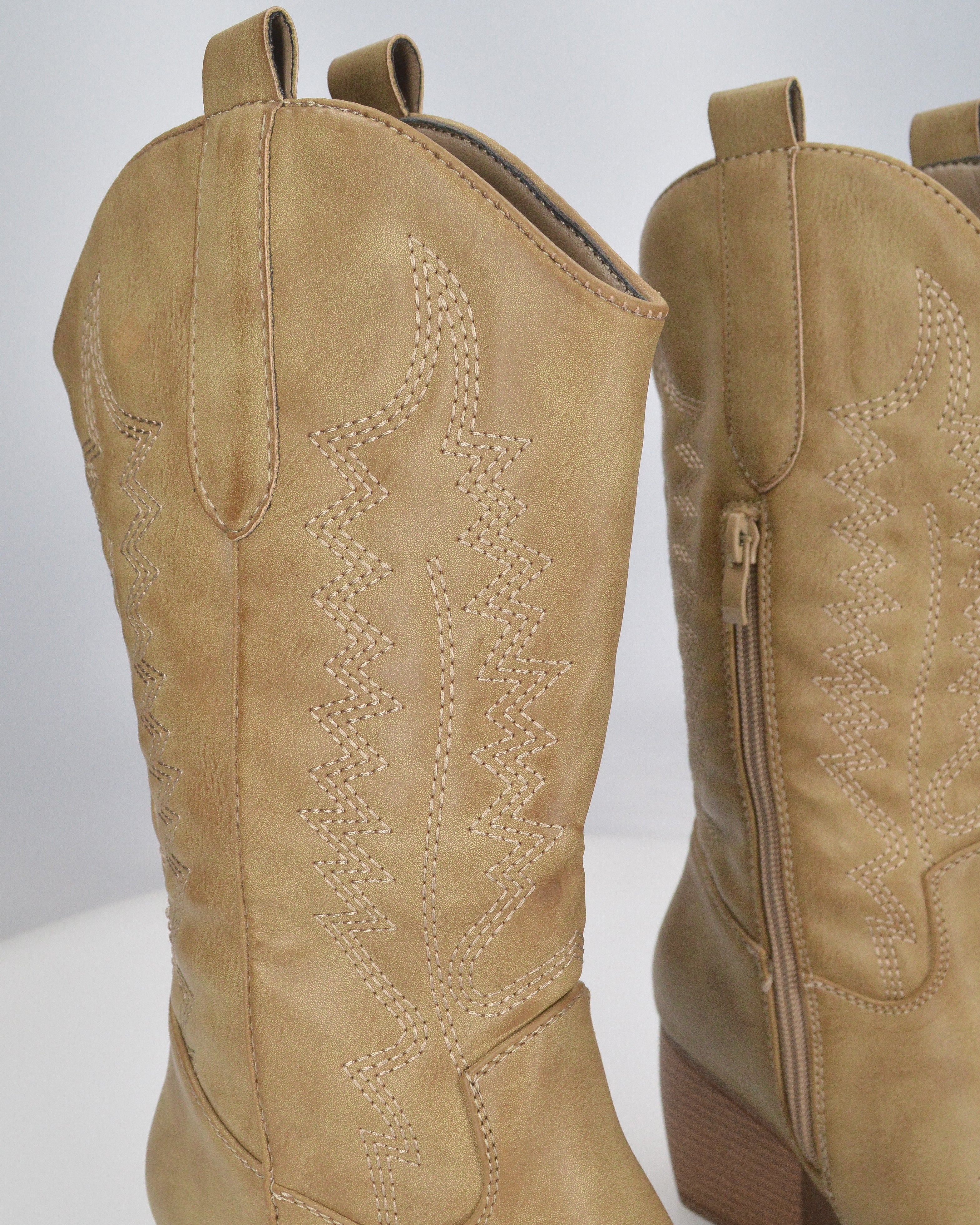 FIONA - camperos khaki in materiale lucido con chiusura zip - Image 4