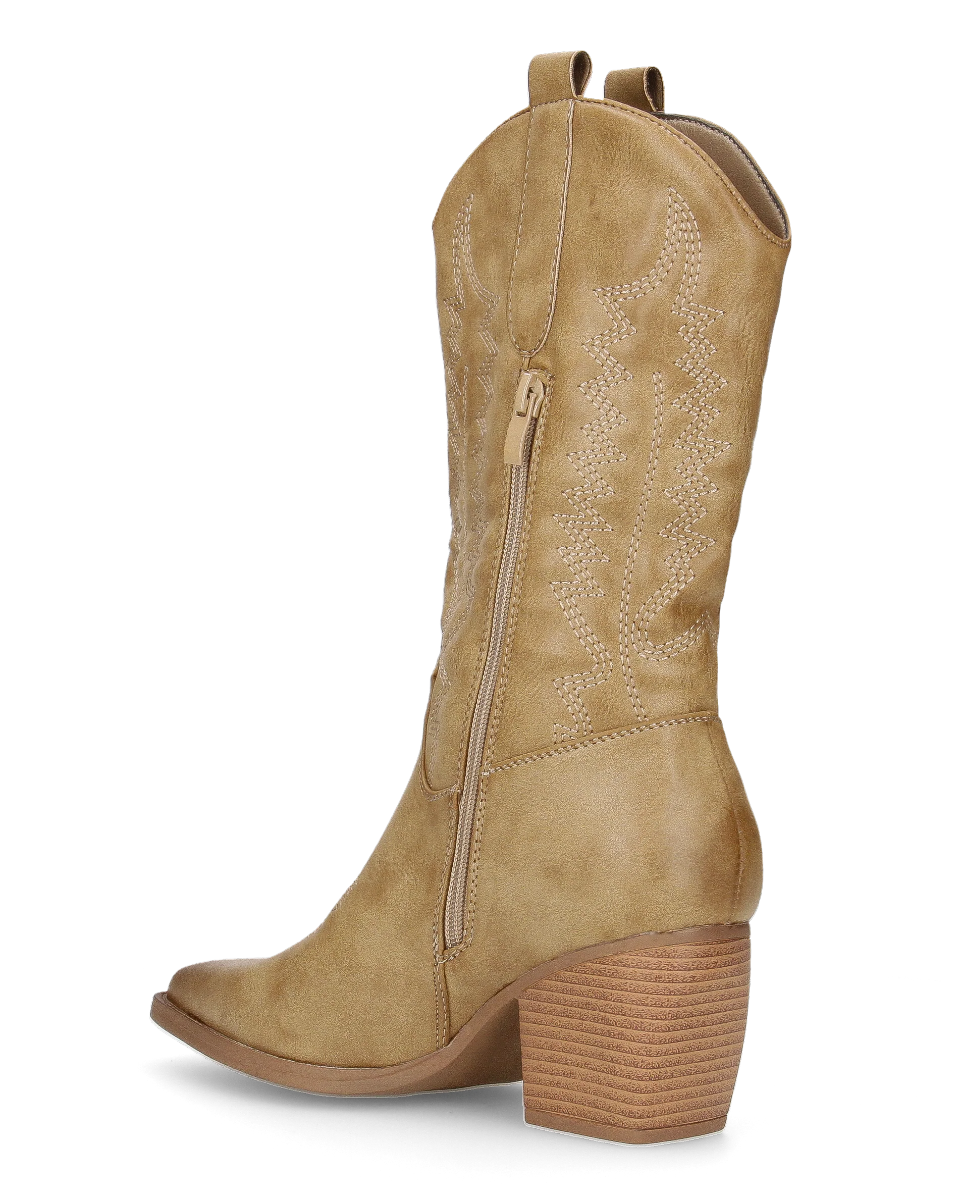 FIONA - camperos khaki in materiale lucido con chiusura zip - Image 6