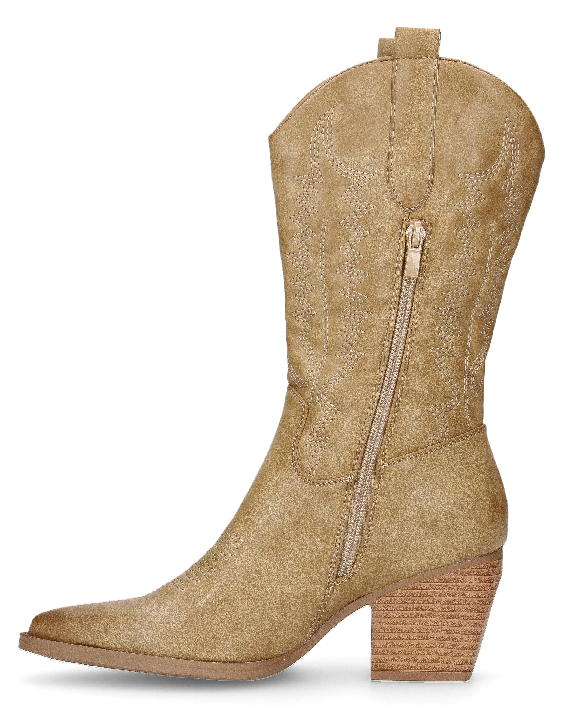 FIONA - camperos khaki in materiale lucido con chiusura zip - Image 7
