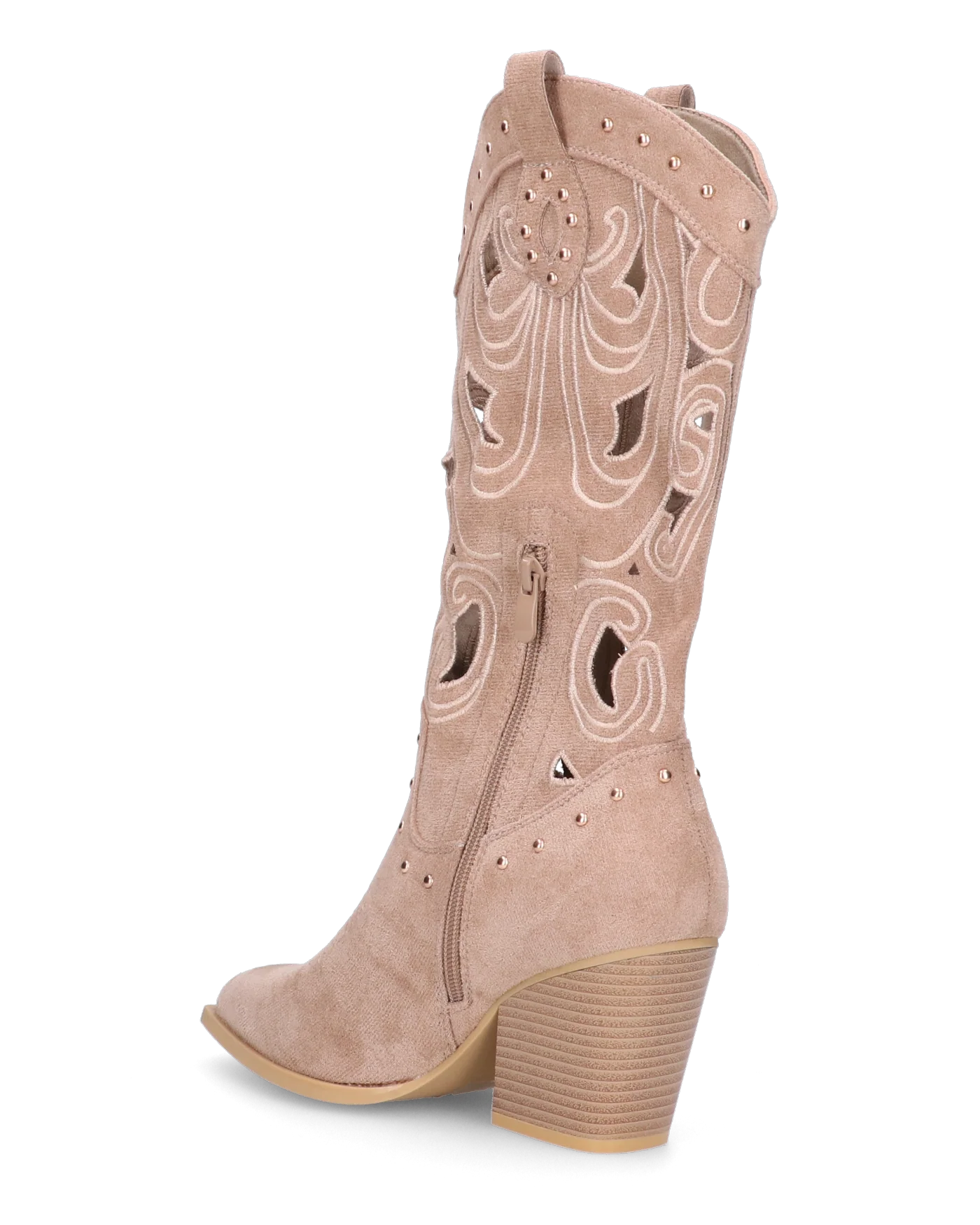 FLORY - camperos beige con ricami, ritagli e borchie - Image 4